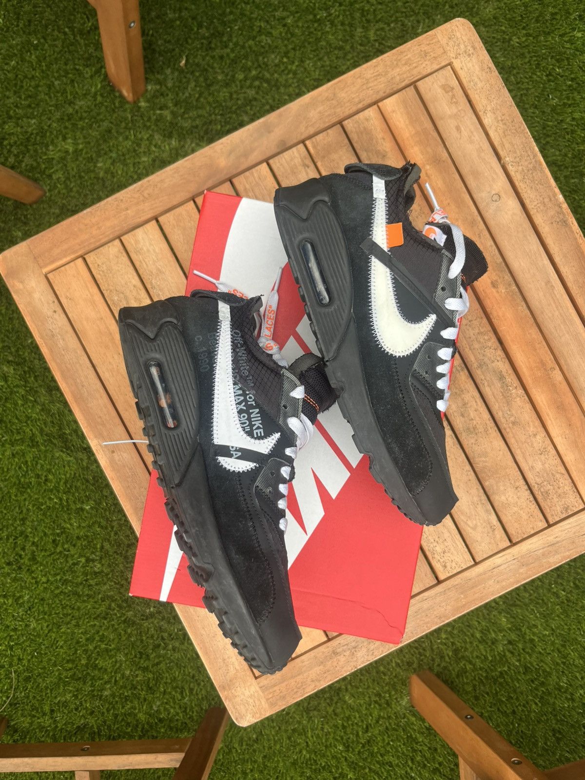 Nike × Off-White Air Max 90 Off White “Black” Size US 8 / EU 41 - 2 Thumbnail
