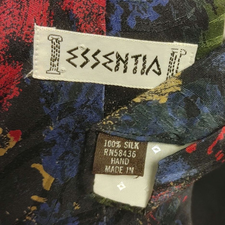 Other Essentia Men's 100% Silk OS Blue/Red/Green Abstract Tie Size ONE SIZE - 2 Thumbnail