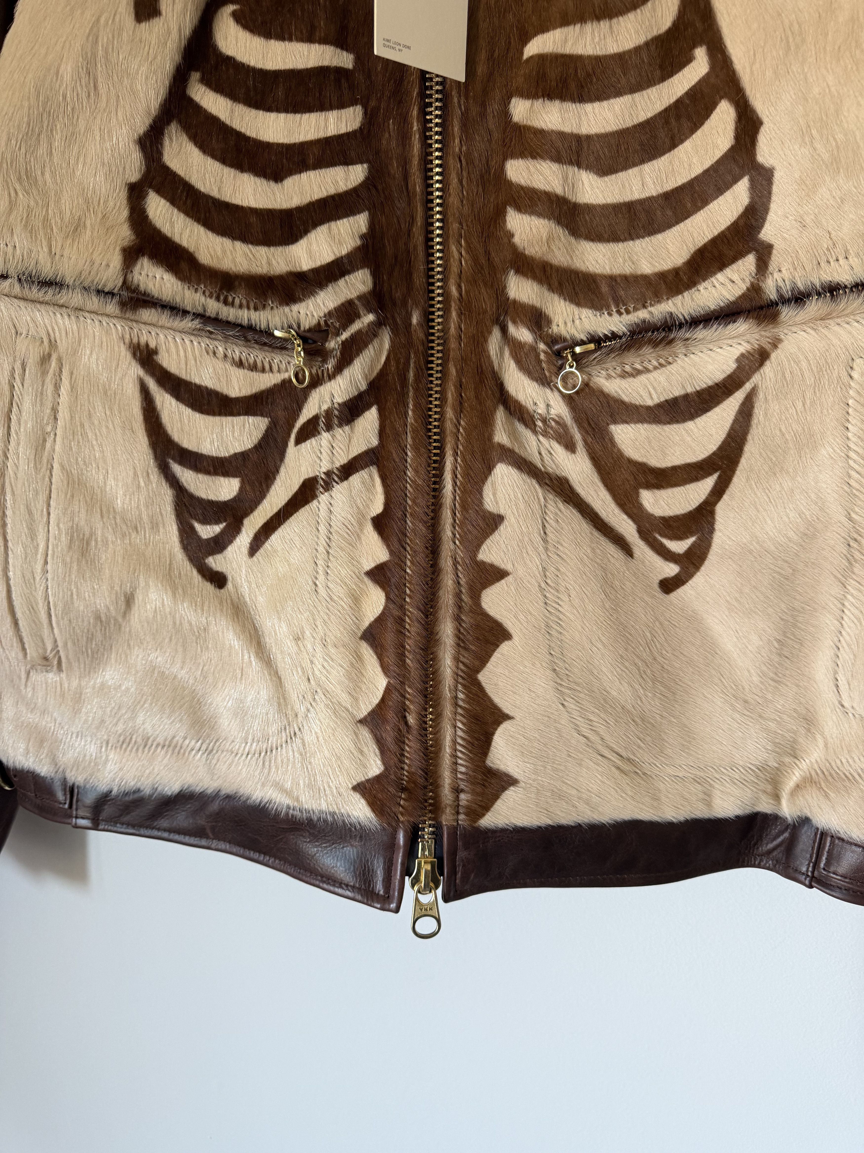 Aime Leon Dore × Vanson Leathers Aime Leon Dore Vanson Skeleton Leather Jacket in Brown Size US XL / EU 56 / 4 - 3 Thumbnail