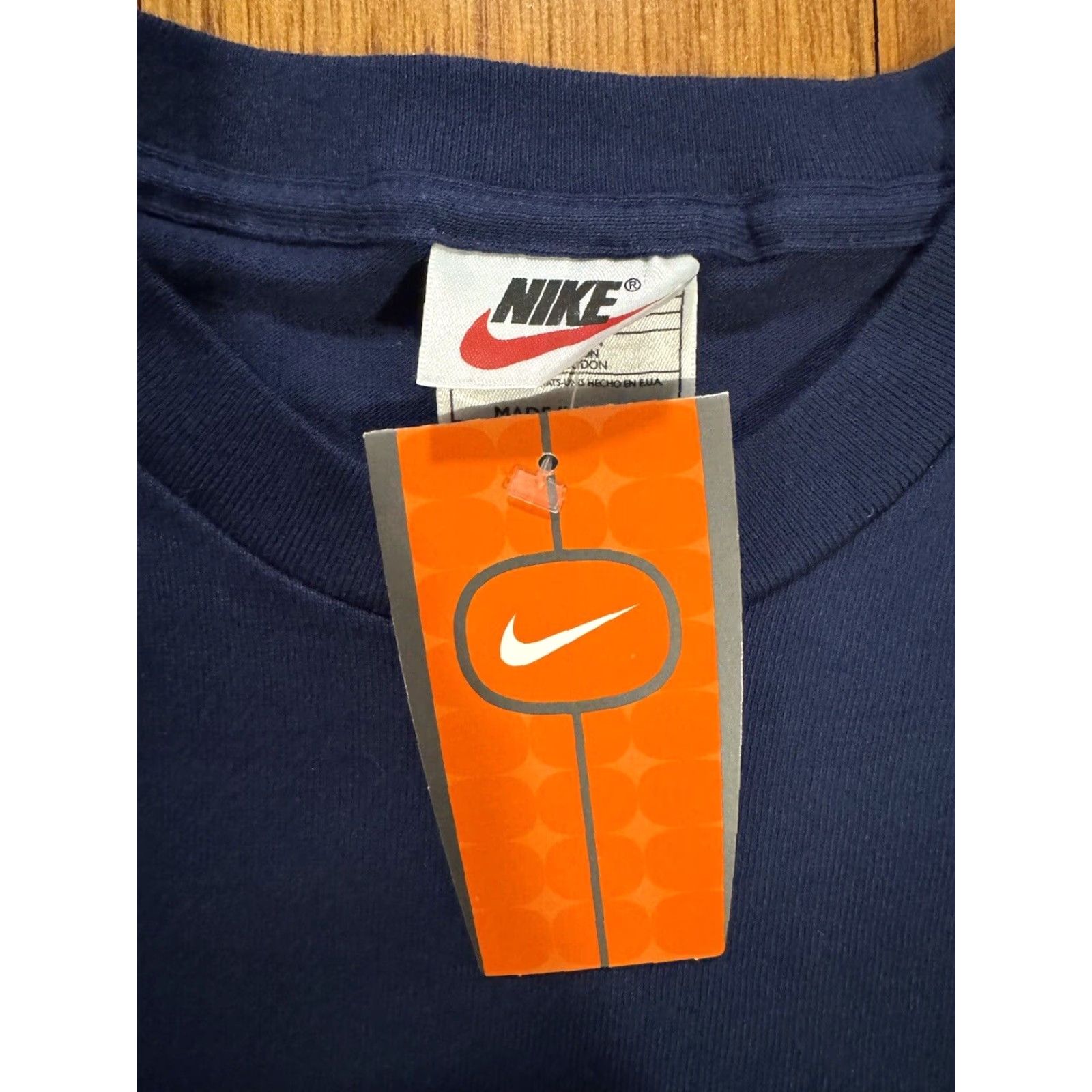Nike VINTAGE Nike Spellout T-shirt 90s Medium USA Made New W/ Tags Deadstock Blue Shirt Mens M Nike Sportswear Logo 90s Sports Theme Size US M / EU 48-50 / 2 - 7 Thumbnail