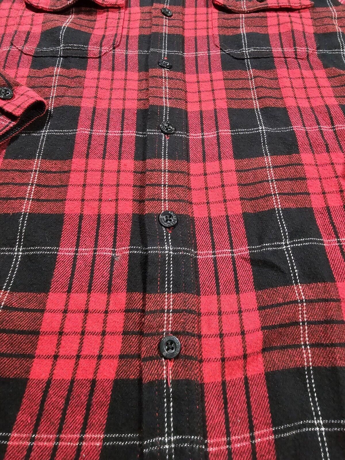 Rainforest Rainforest Men's Heavyweight Flannel Shirt Black/Red Plaid M Size US M / EU 48-50 / 2 - 2 Thumbnail