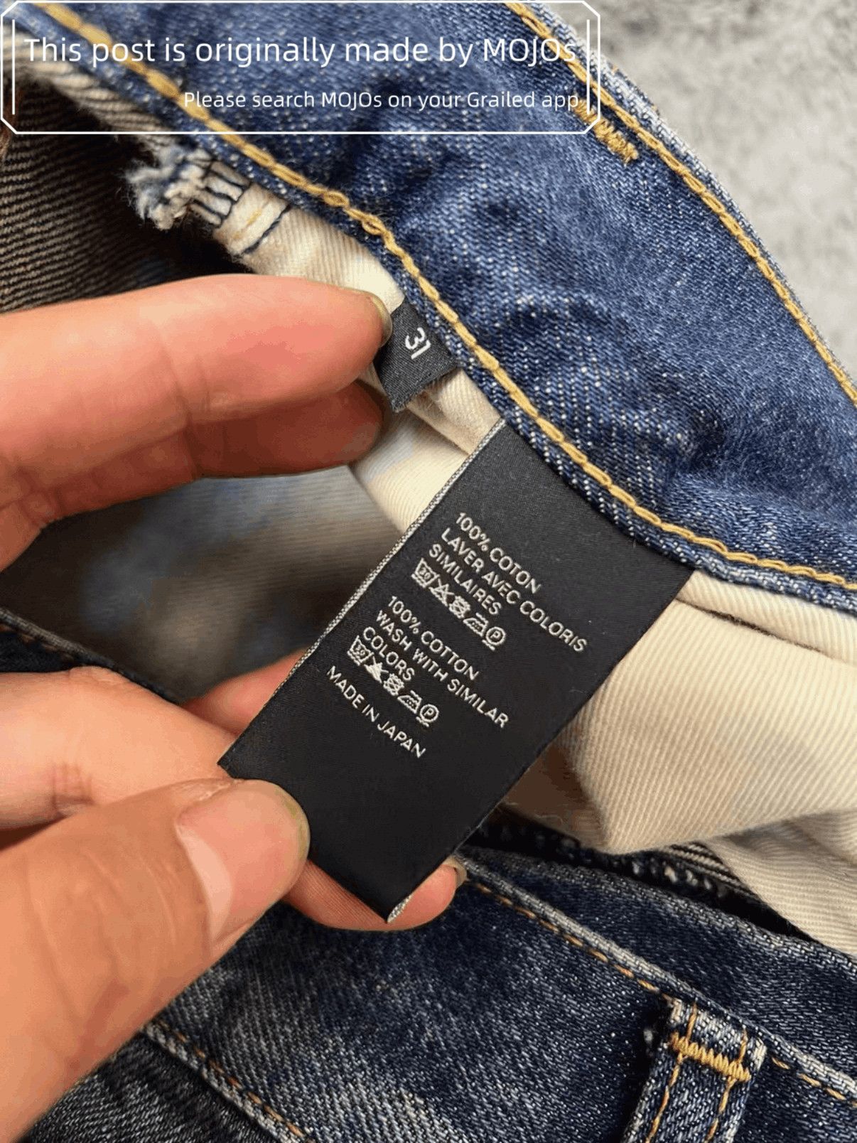 Celine Sz32 Celine 23SS Bottom Distressed Denim mojos18021028 Size US 32 / EU 48 - 4 Thumbnail