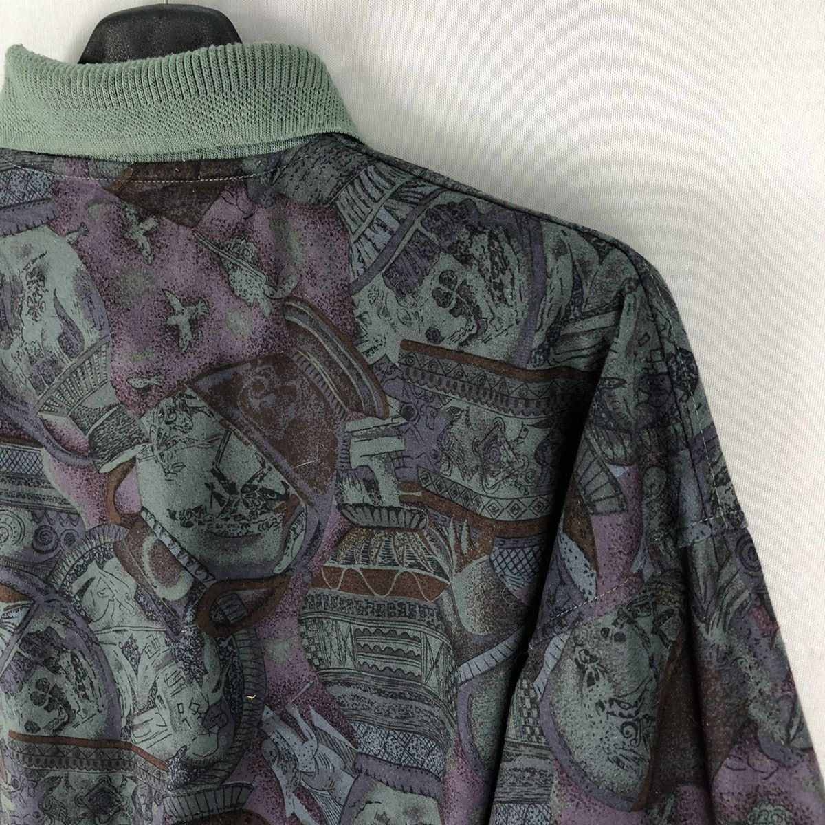 Japanese Brand Vintage 80's Polo Shirt Abstract Art by Robert Hero Homme Size US L / EU 52-54 / 3 - 5 Thumbnail