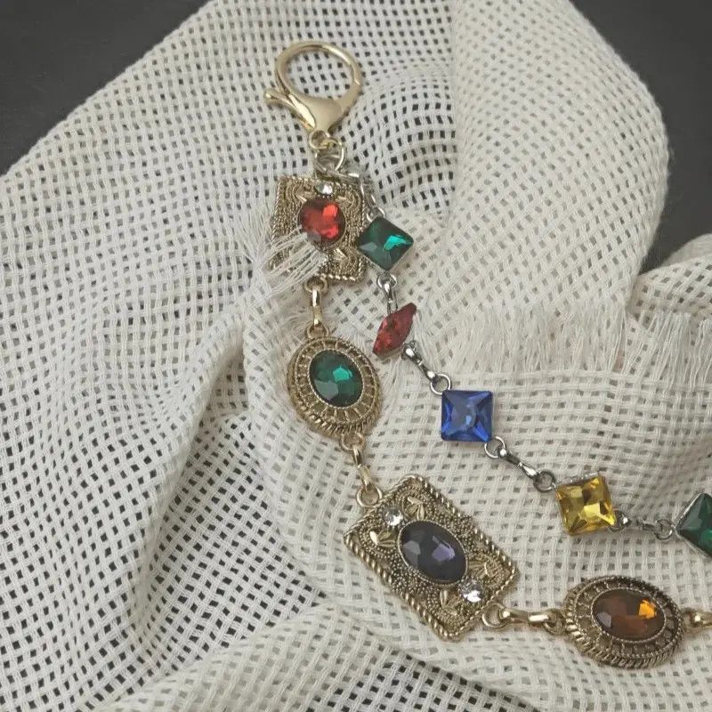 Jewelry Round Bead Rhinestone Multicolor Punk Pants Chain Size ONE SIZE - 4 Thumbnail
