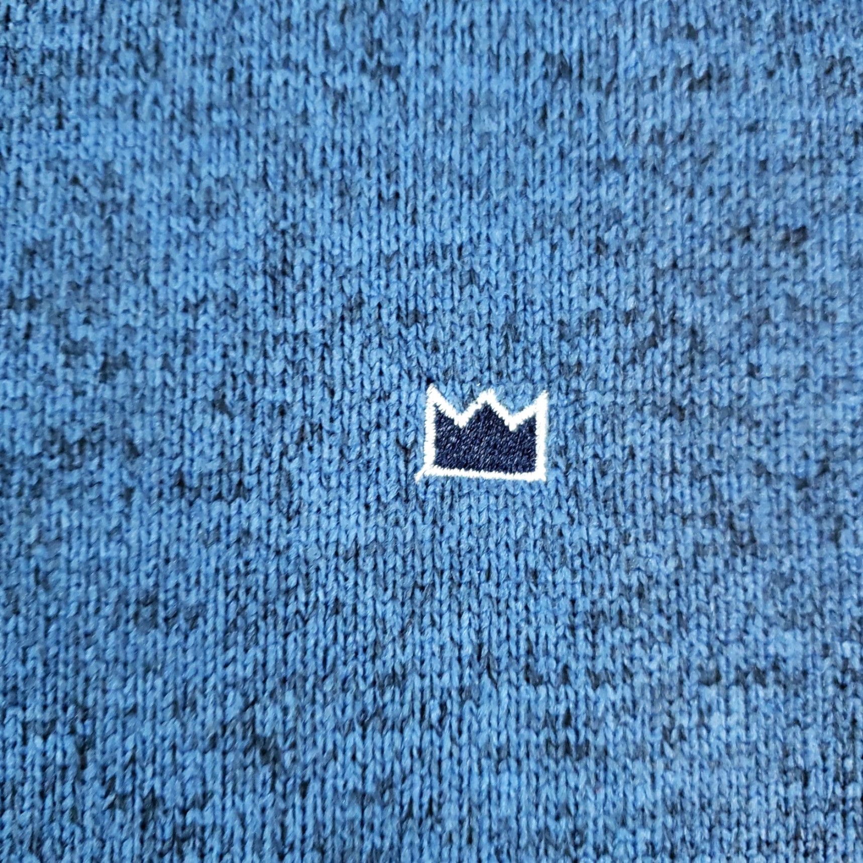 Vintage Crown & Ivy Mens Sweater XL Blue 1/4 Zip Mock Neck Long Sleeve Pullover Zip Size US XL / EU 56 / 4 - 5 Thumbnail