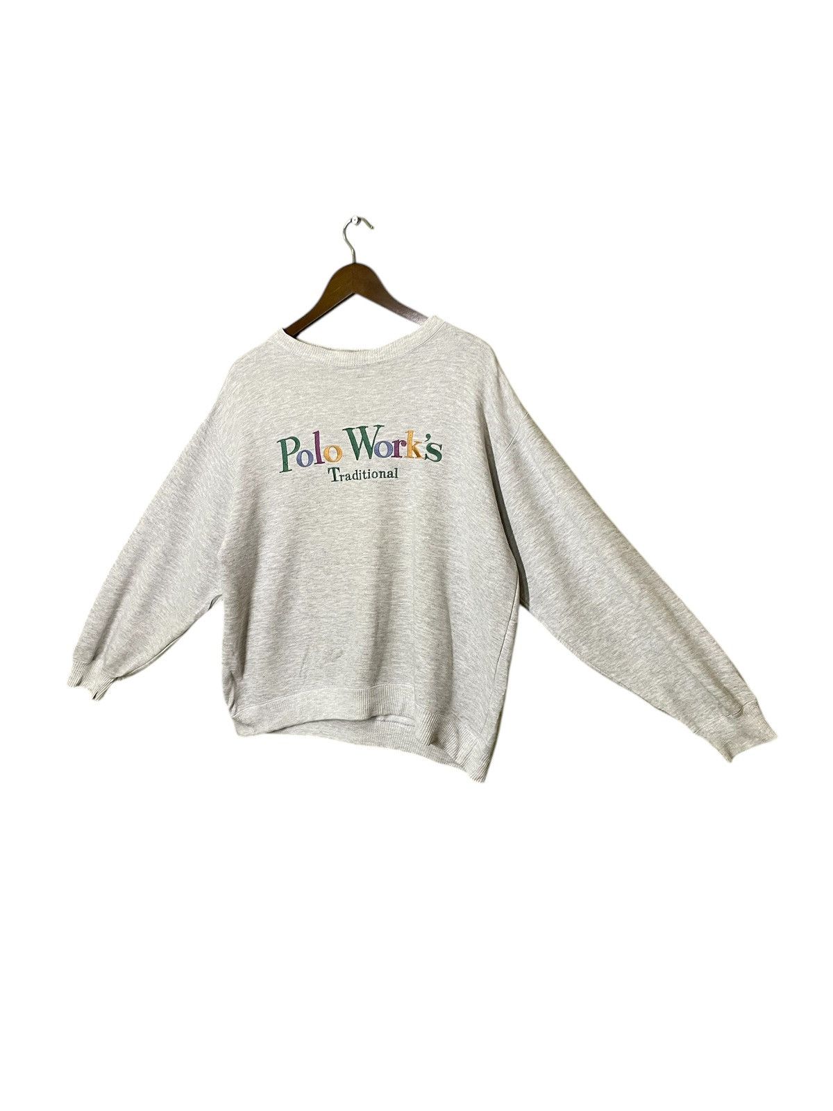 Japanese Brand × Vintage POLO WORKS crewneck embroidered big logo sweatshirt Size US L / EU 52-54 / 3 - 2 Thumbnail