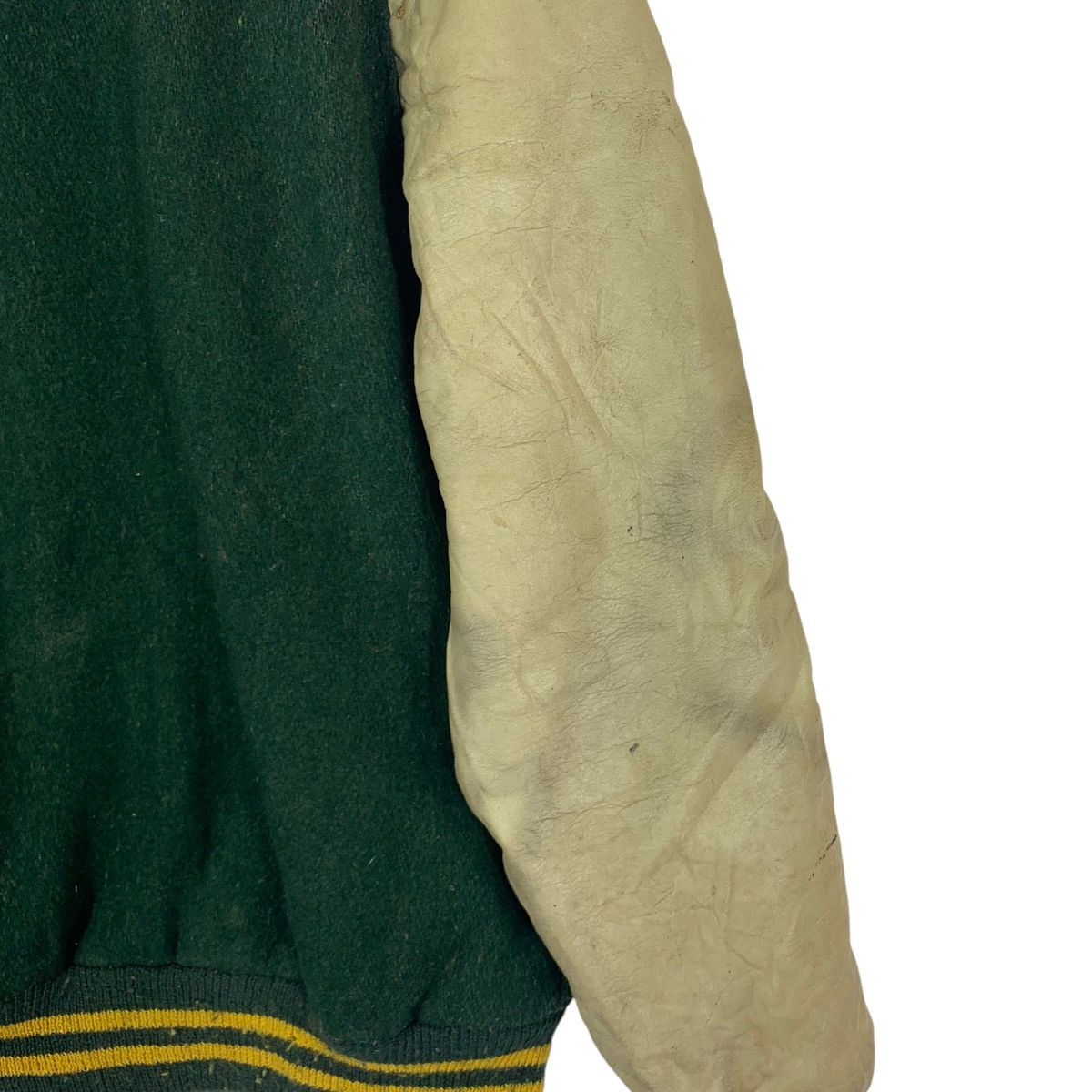 Golden Bear 🔥🔥 VINTAGE GOLDEN BEAR VARSITY WOOL LEATHER JACKET Size US M / EU 48-50 / 2 - 8 Thumbnail