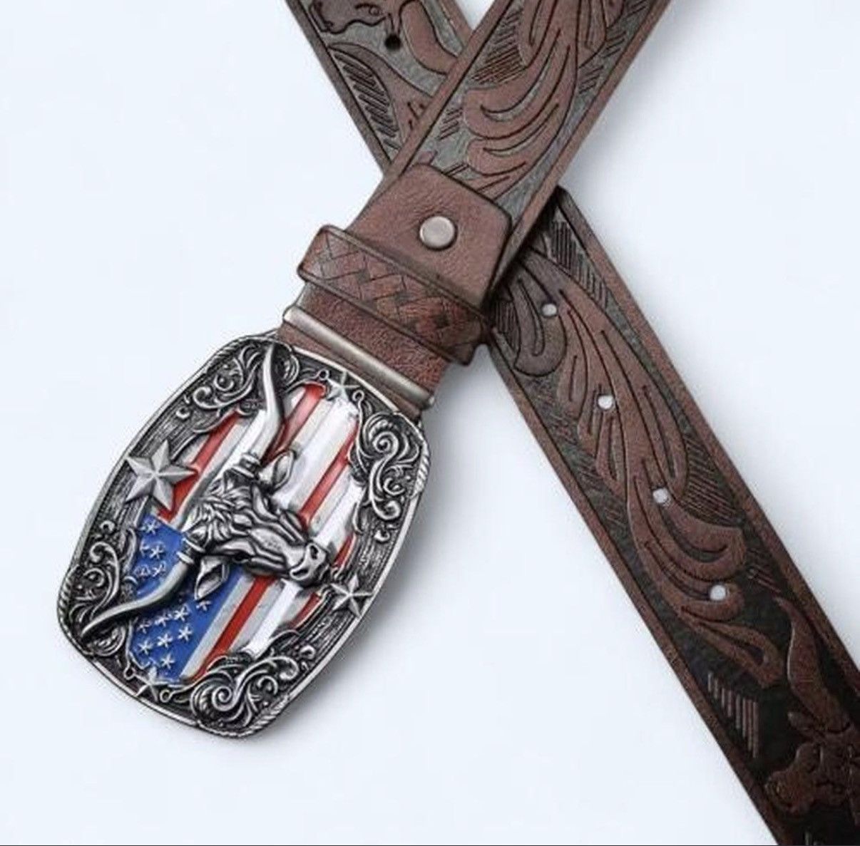 Other Retro silver and red belt for men Size ONE SIZE - 3 Thumbnail