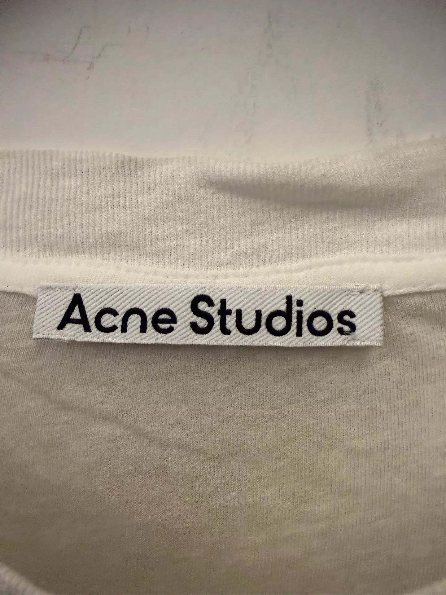 Acne Studios Acne 1996 Logo Crewneck LS Tee Gray-White M Size US M / EU 48-50 / 2 - 2 Thumbnail