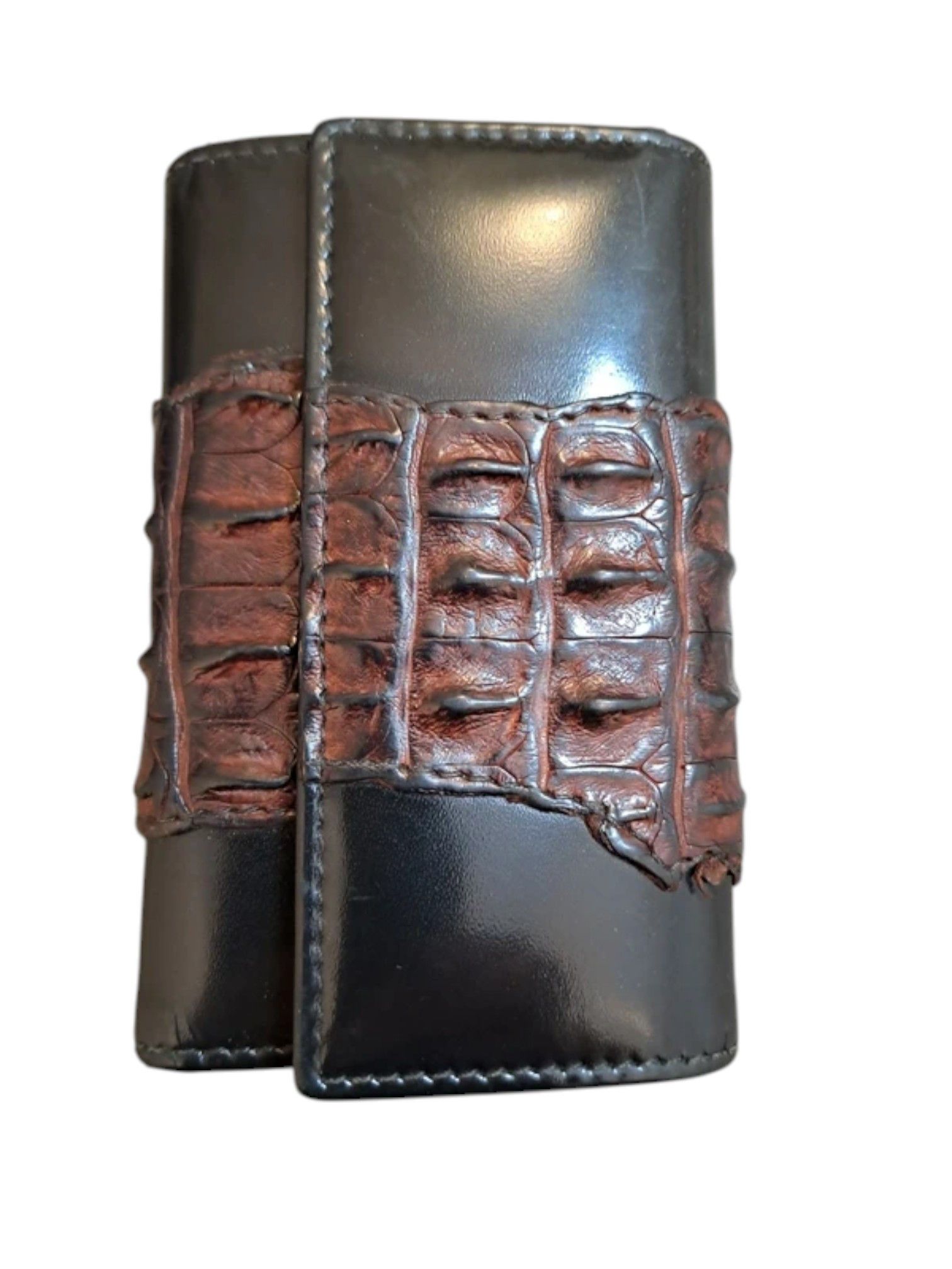 Roberto Cavalli Roberto Cavalli Croc-Embossed Leather Key Holder c.2000s Size ONE SIZE - 1 Thumbnail