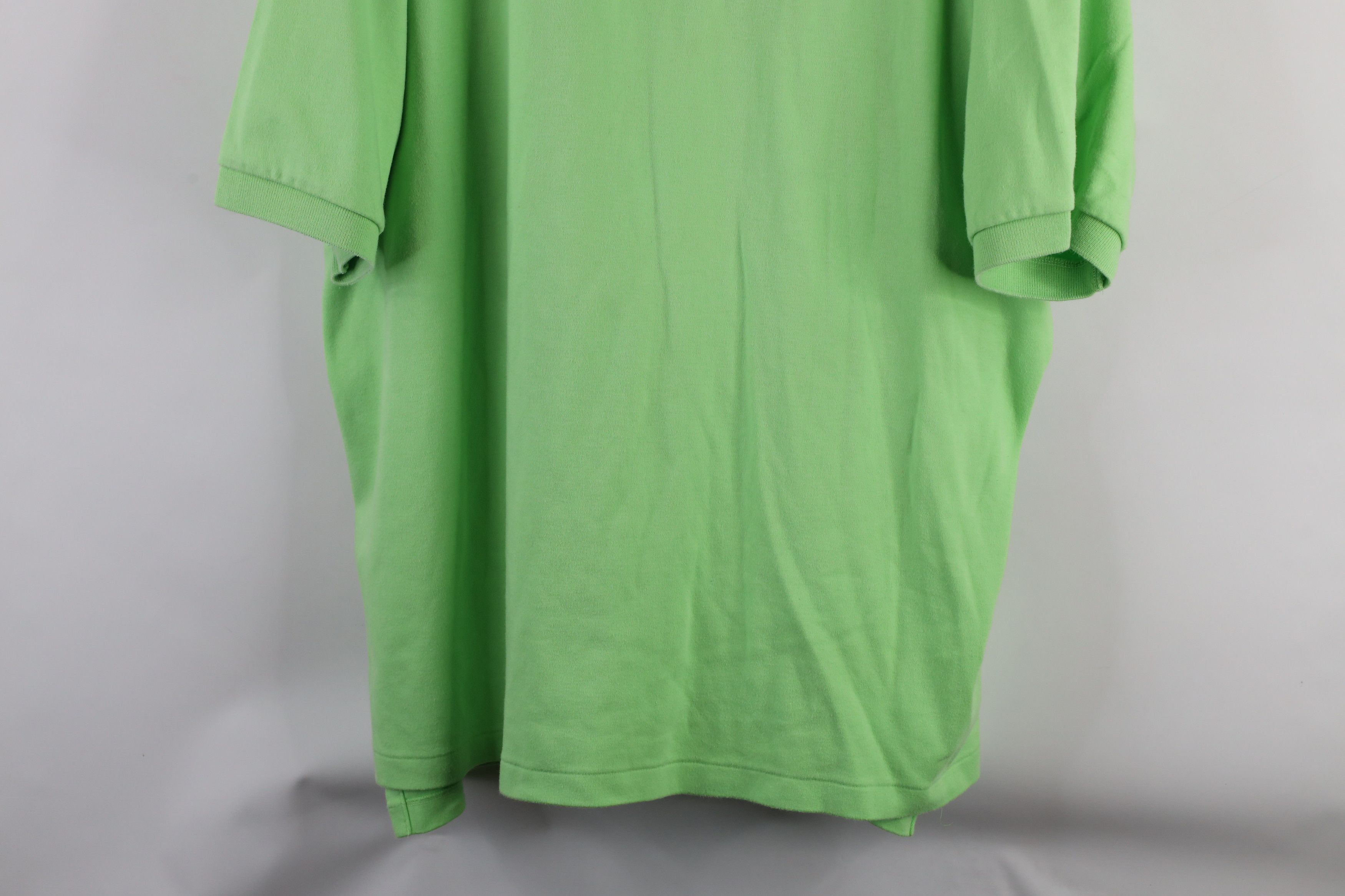 Ralph Lauren × Vintage Vintage 90s Ralph Lauren Collared Polo Shirt Lime Green Size US XXL / EU 58 / 5 - 3 Thumbnail