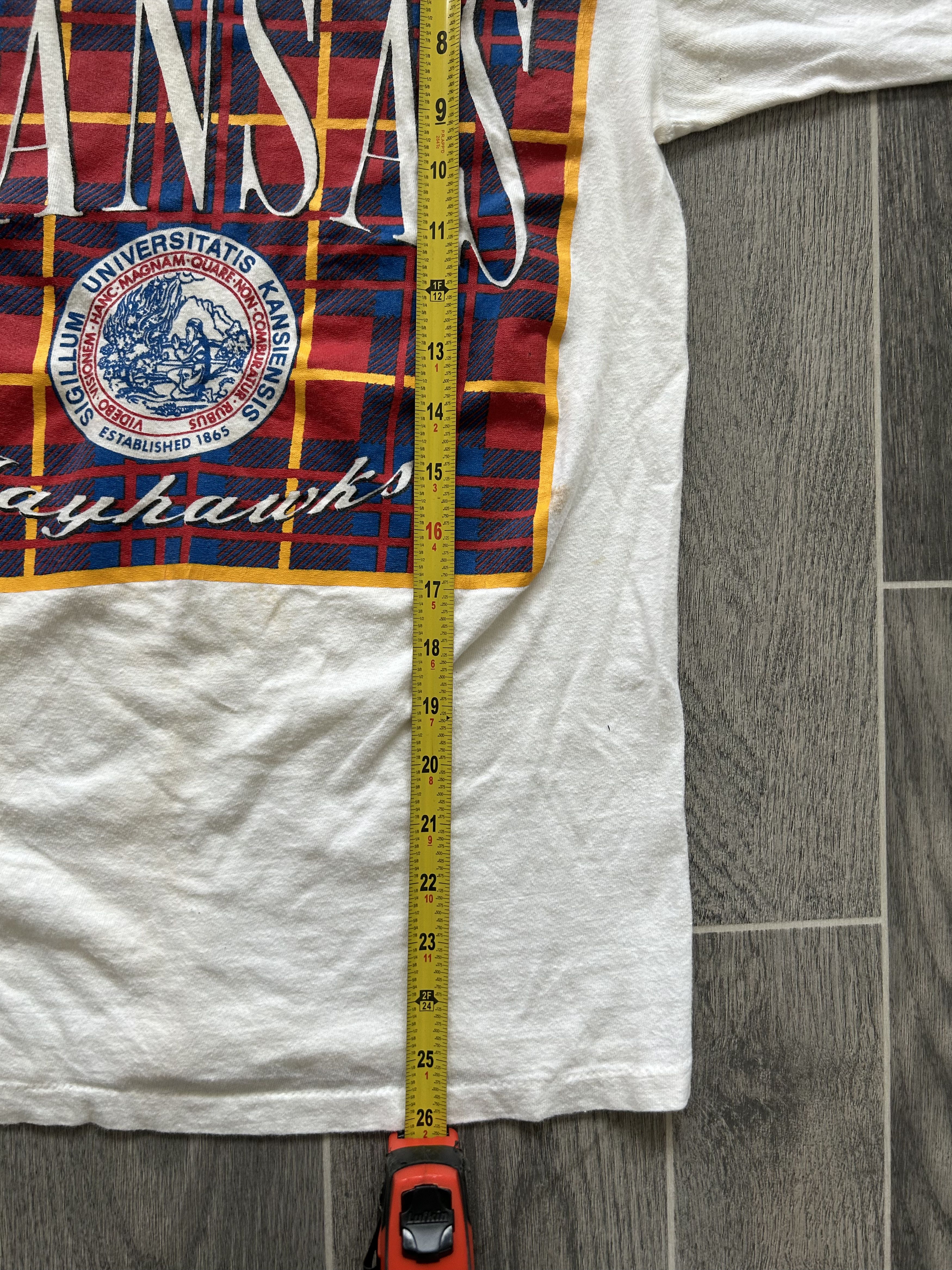 Vintage Vintage University Of Kansas Jayhawk T-Shirt Size US S / EU 44-46 / 1 - 3 Thumbnail