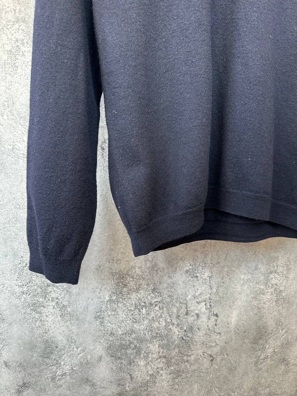Pal Zileri Pal Zileri V-Neck Sweater Navy Wool Long Sleeve Jumper Size US XL / EU 56 / 4 - 7 Thumbnail