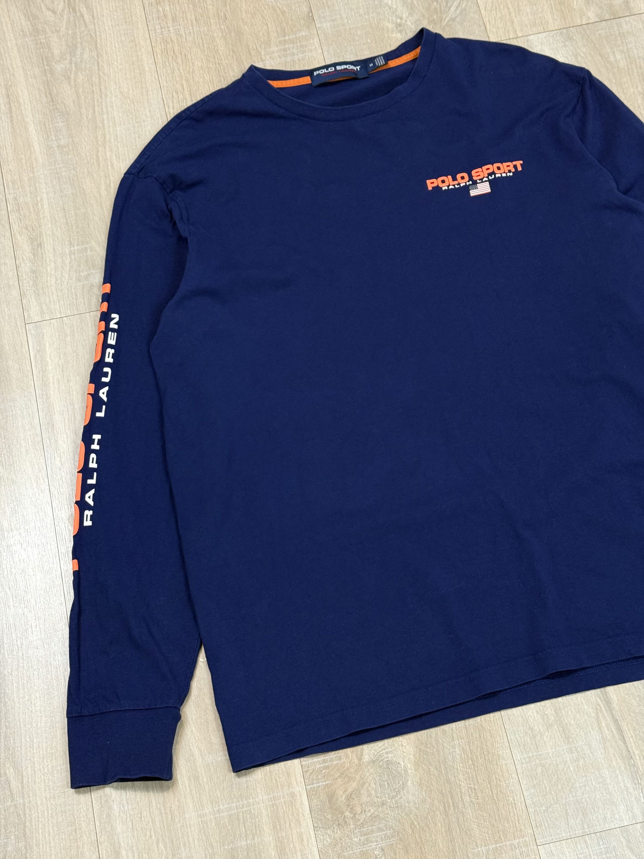 Polo Ralph Lauren Vintage 90s Polo Sport Ralph Lauren Long Sleeve Blue Size US M / EU 48-50 / 2 - 2 Thumbnail