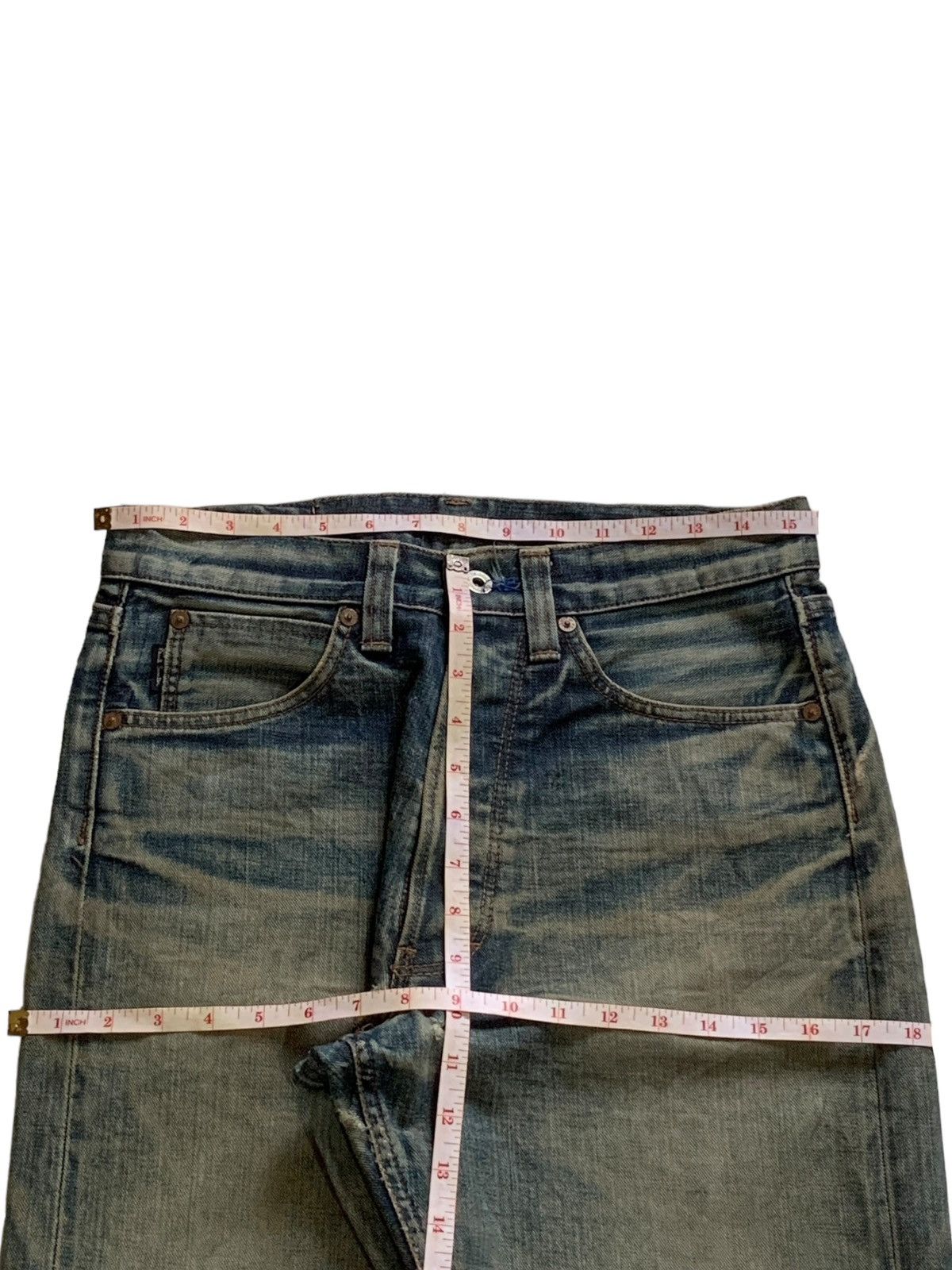 Hypebeast Vintage Paul Smith Red Ear Selvedge Mud Wash Rip Baggy Jeans Size US 31 - 14 Thumbnail