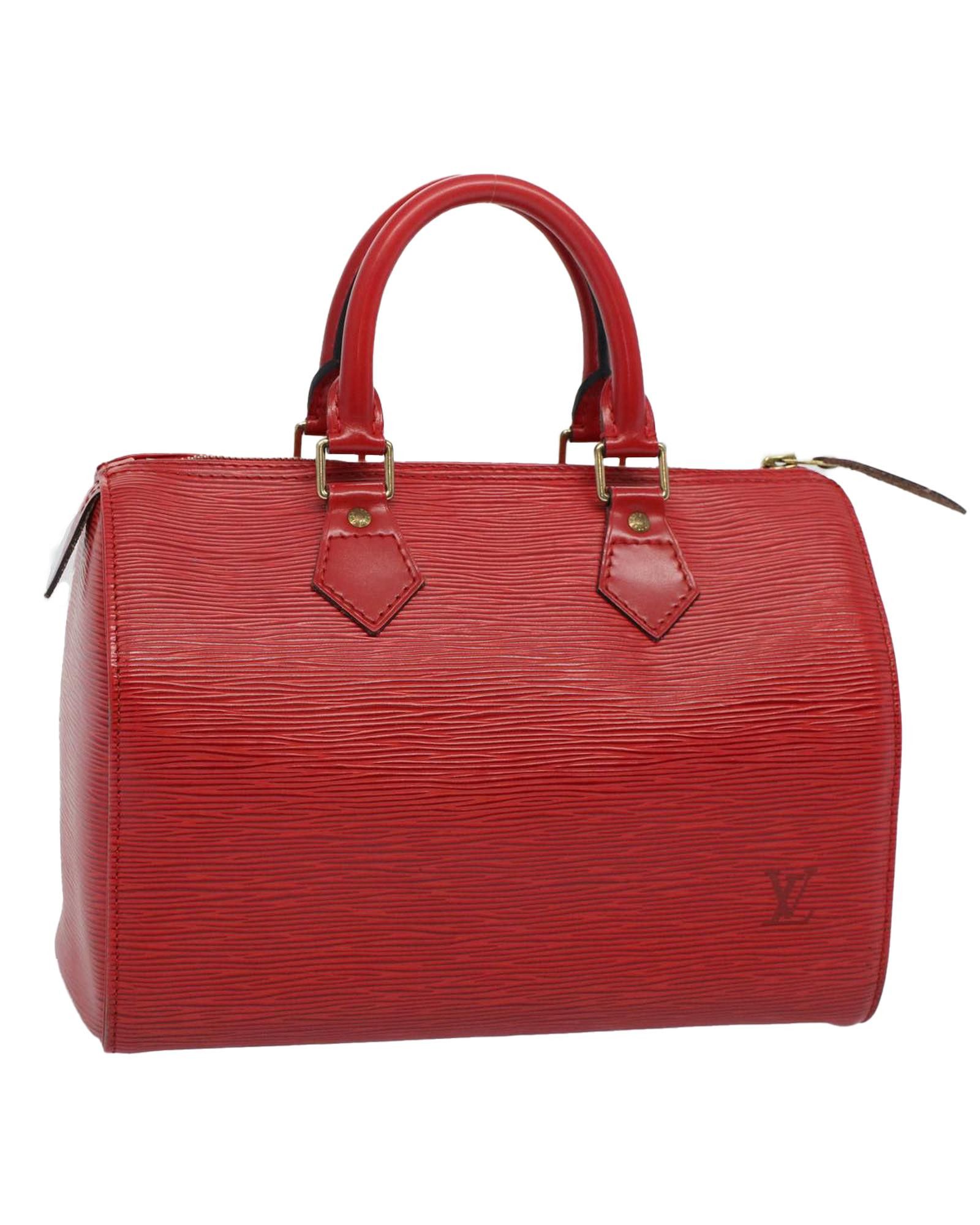 image of Louis Vuitton Castilian Red Leather Handbag, Women's