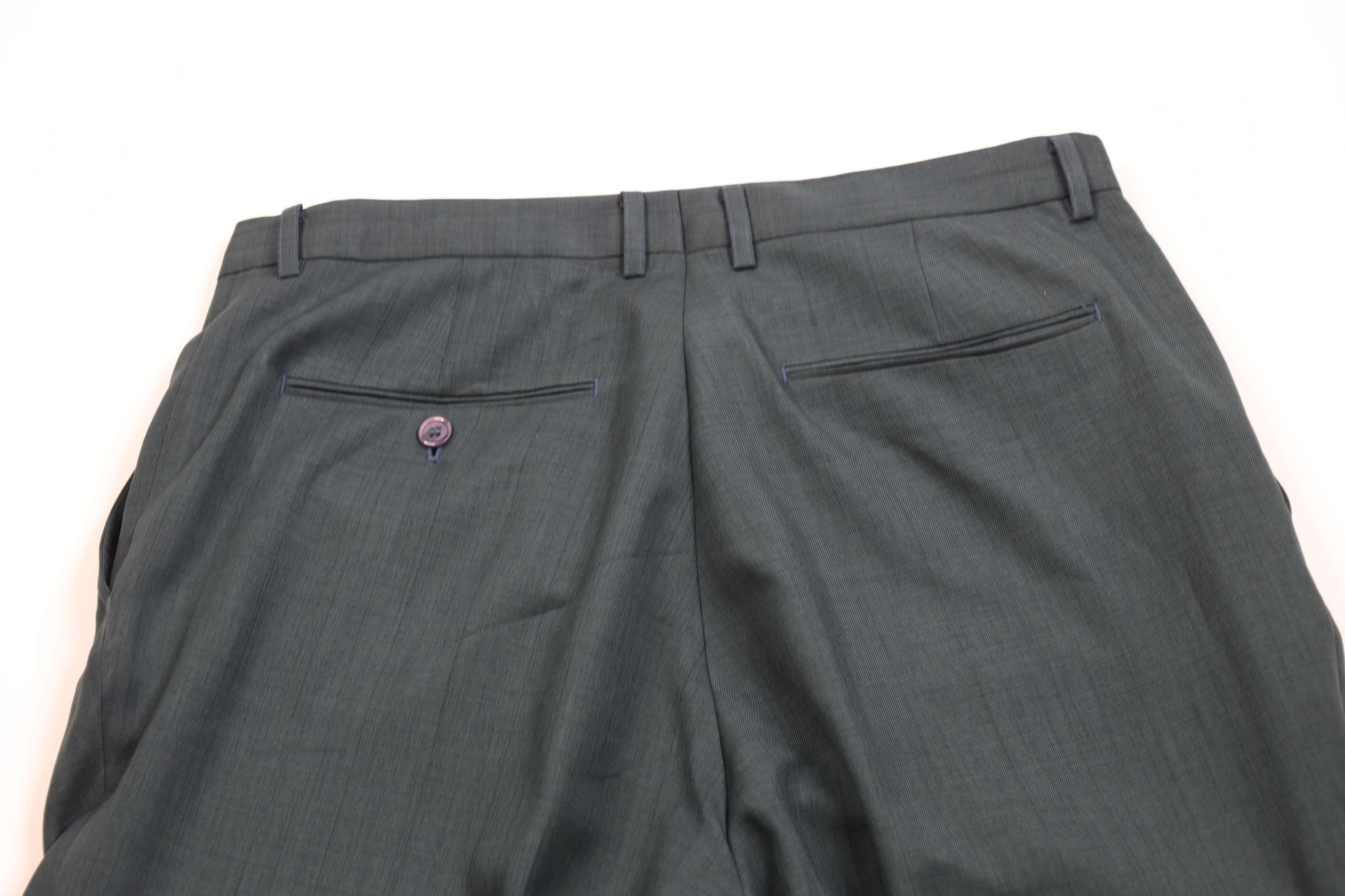 Vintage Vintage 90s Streetwear Pleated Wide Leg Chino Pants Green Size US 34 / EU 50 - 11 Thumbnail