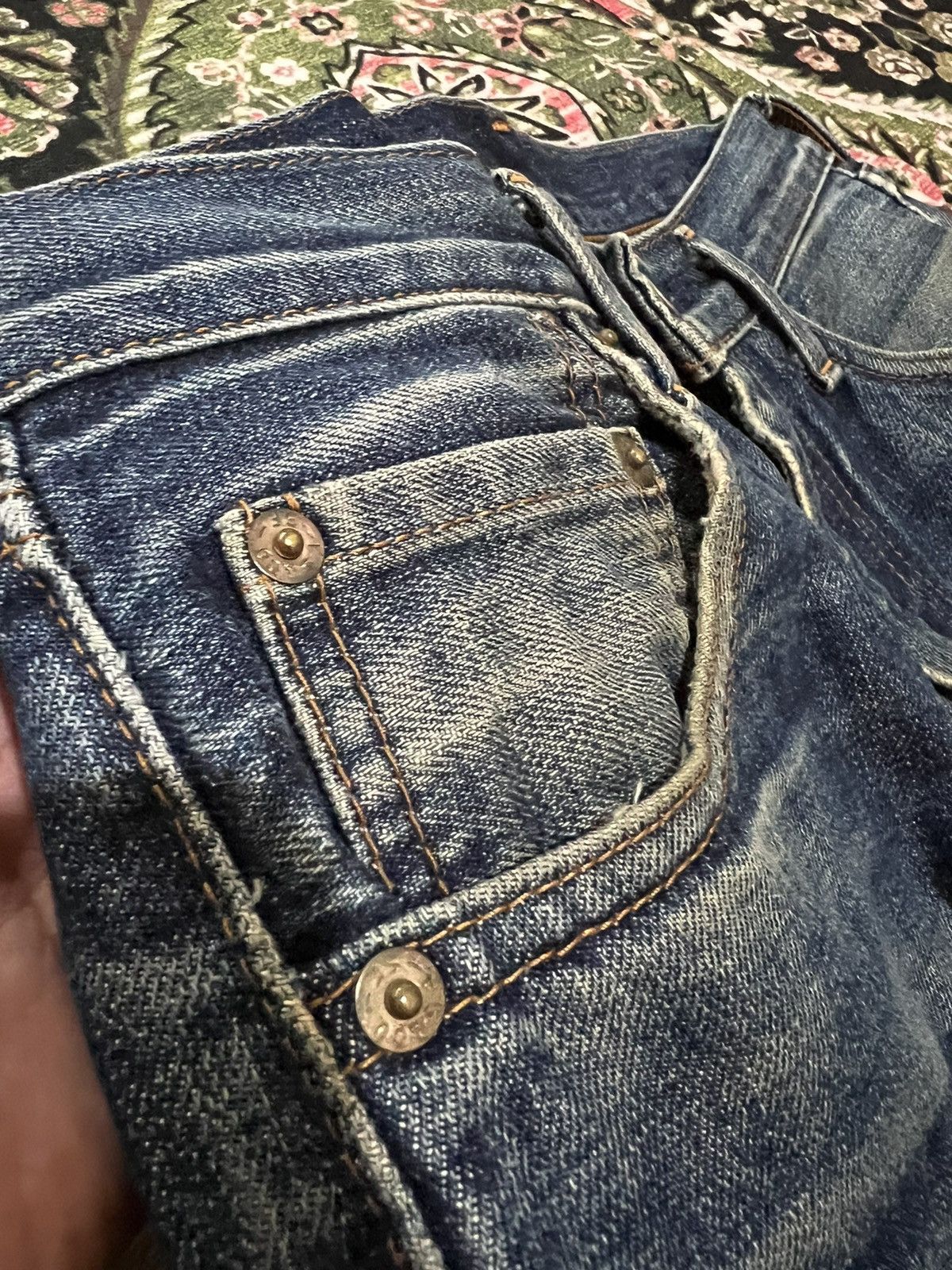 Levi's VINTAGE LEVIS 502 BIG E SELVEDGE DISTRESSED MUD WASH JEANS Size US 28 / EU 44 - 7 Thumbnail