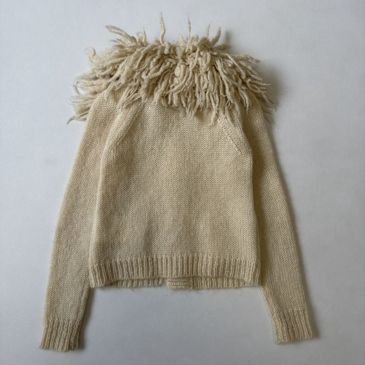 Comme des Garcons A/W 05 ‘Sheeps Fur’ Collar Cardigan Size XS / US 0-2 / IT 36-38 - 15 Thumbnail