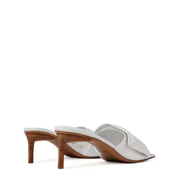 Jacquemus o1g2r1mq1024 Heeled Mules in White Size US 8 / IT 38 - 3 Thumbnail