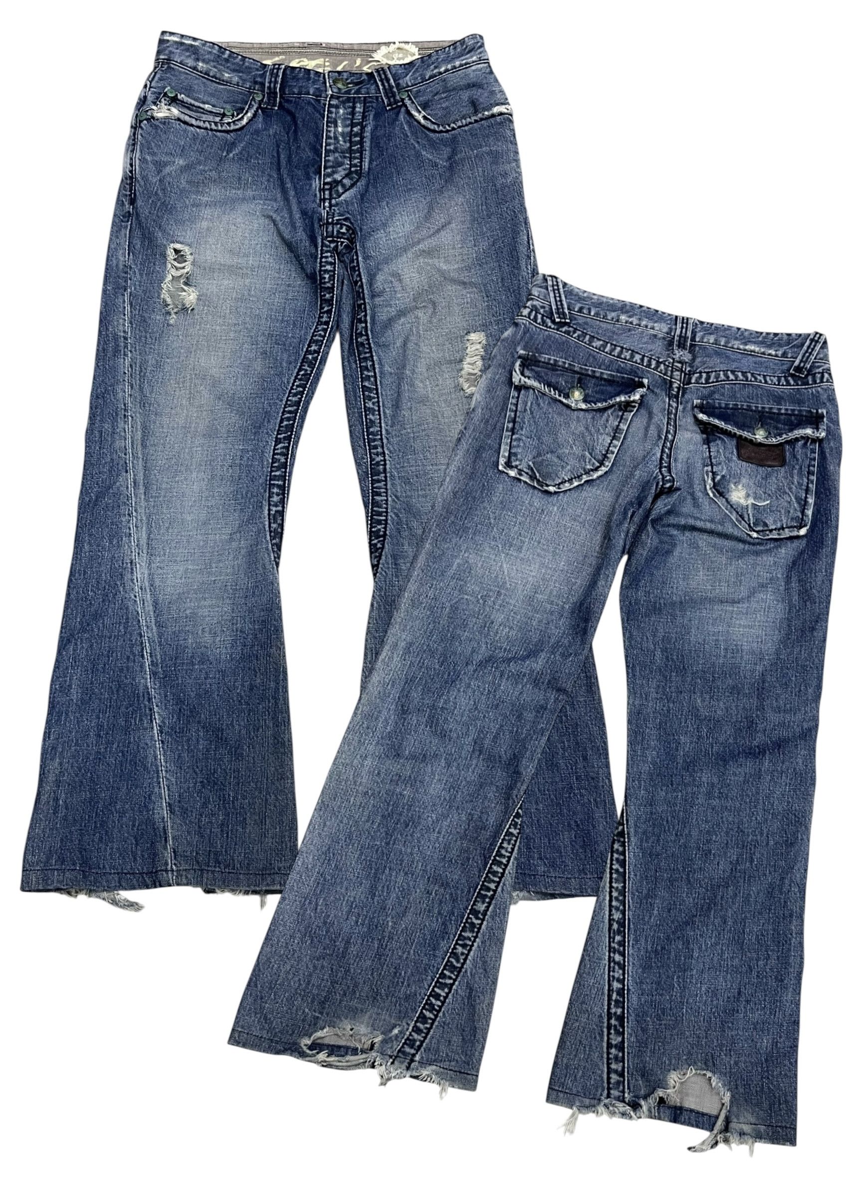 Stitch's Jeans STITCH'S NEBRASKA DISTRESSED AUTHENTIC TAILORED DENIM FLARE Size US 31 - 4 Thumbnail
