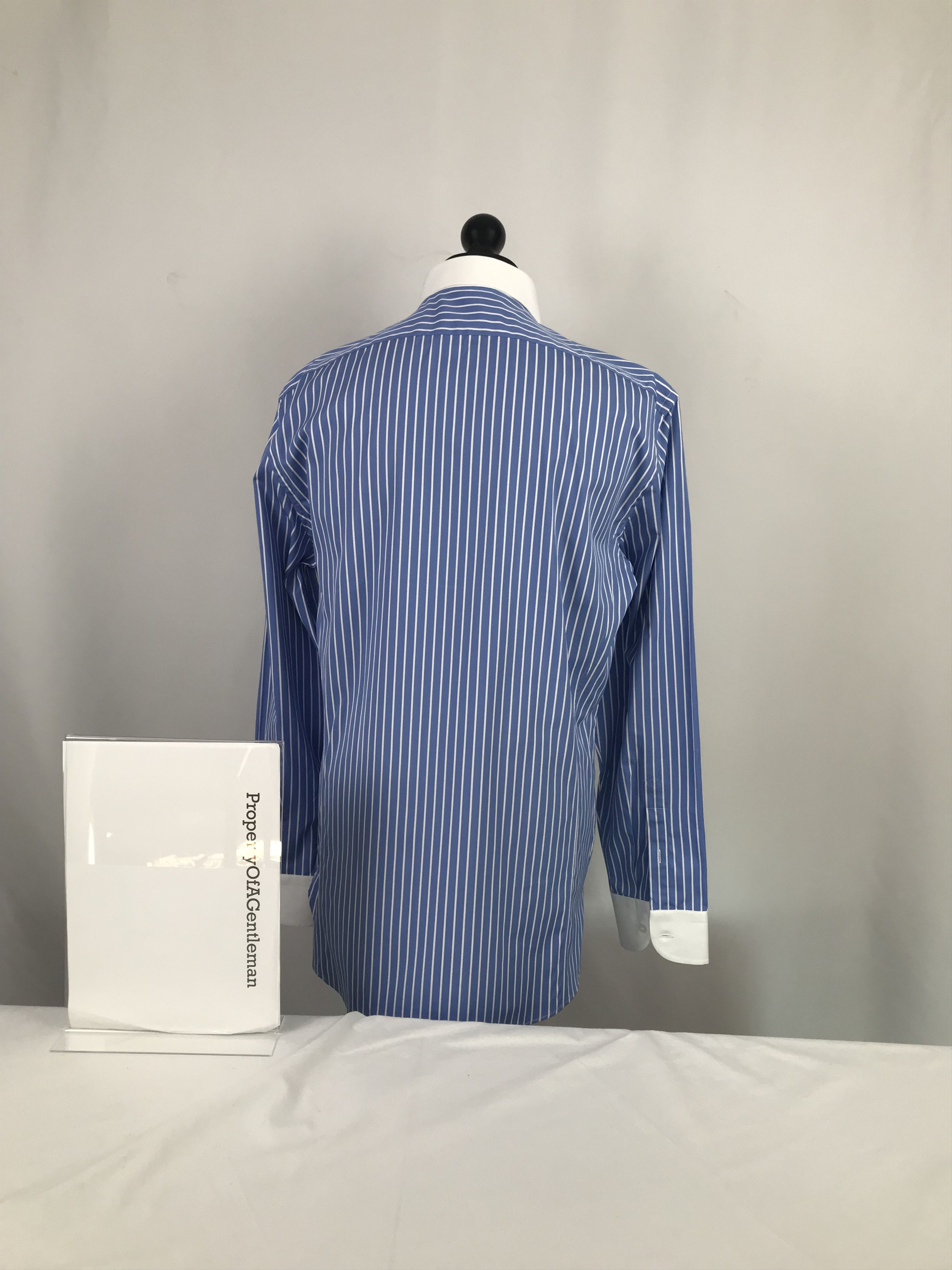 Gucci Gucci Men's Classic Blue Stripped Shirt Size US L / EU 52-54 / 3 - 4 Thumbnail