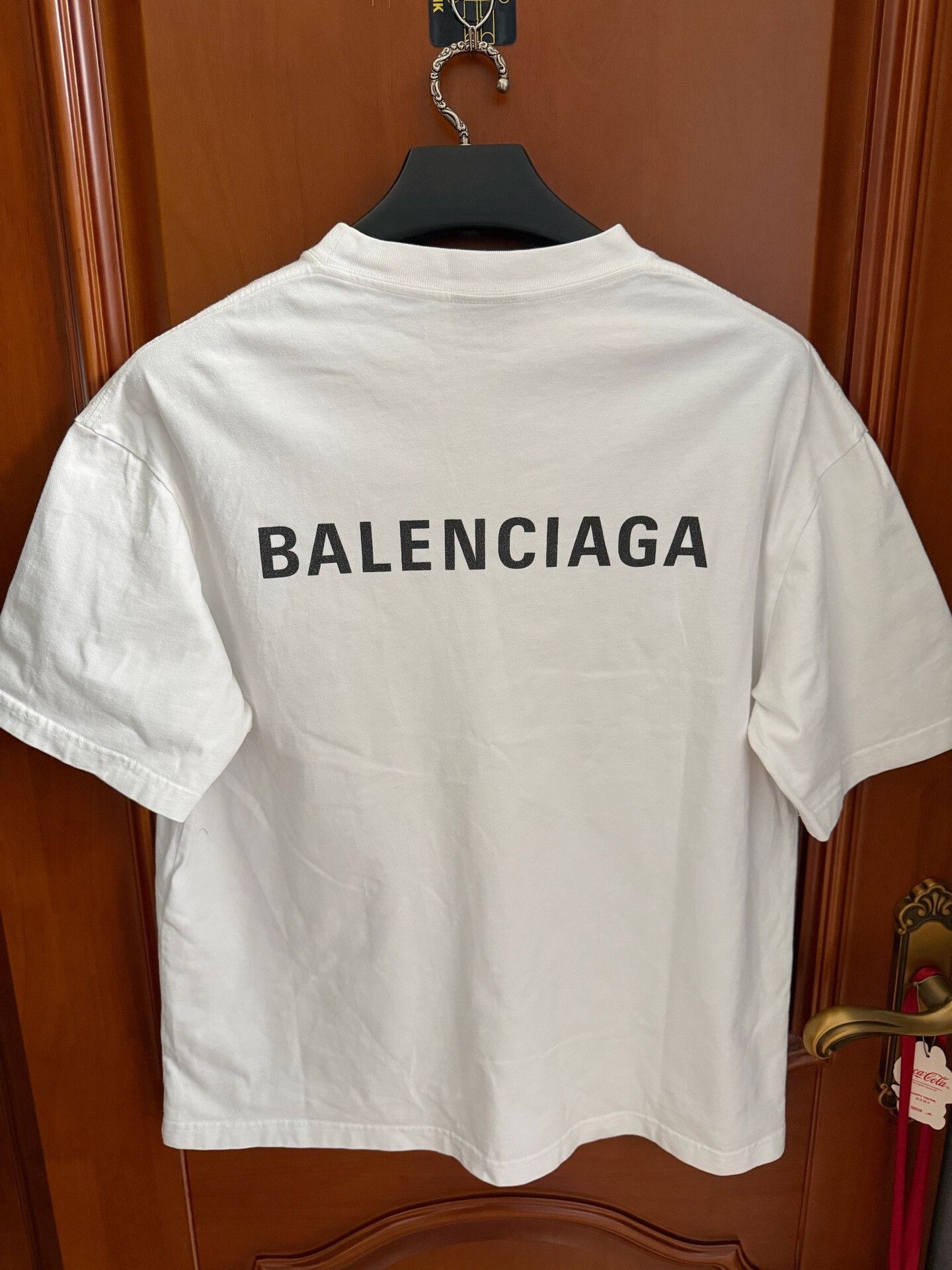 Balenciaga balenciaga white logo short sleeve t-shirt Size US M / EU 48-50 / 2 - 2 Thumbnail