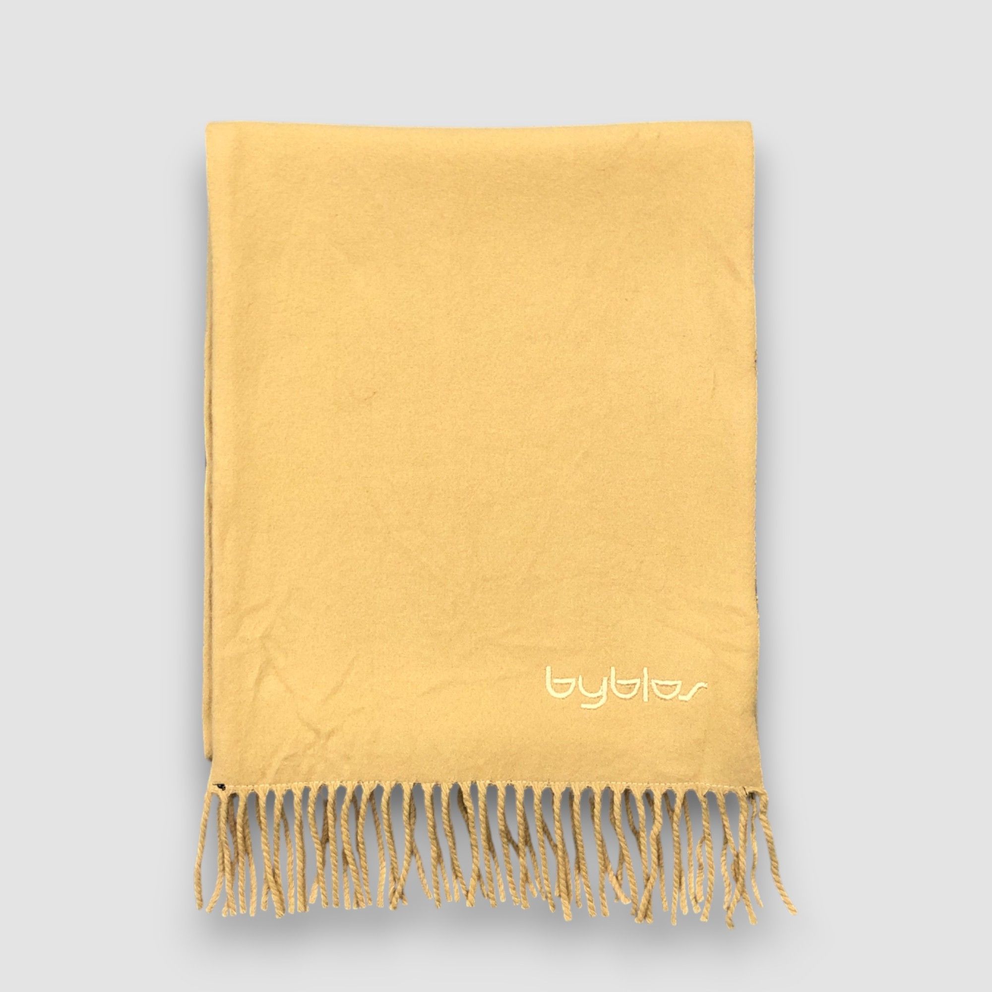 Byblos Vintage Byblos Scarf Muffler SILK Wool Winter Fringe Scarves Size ONE SIZE - 3 Thumbnail