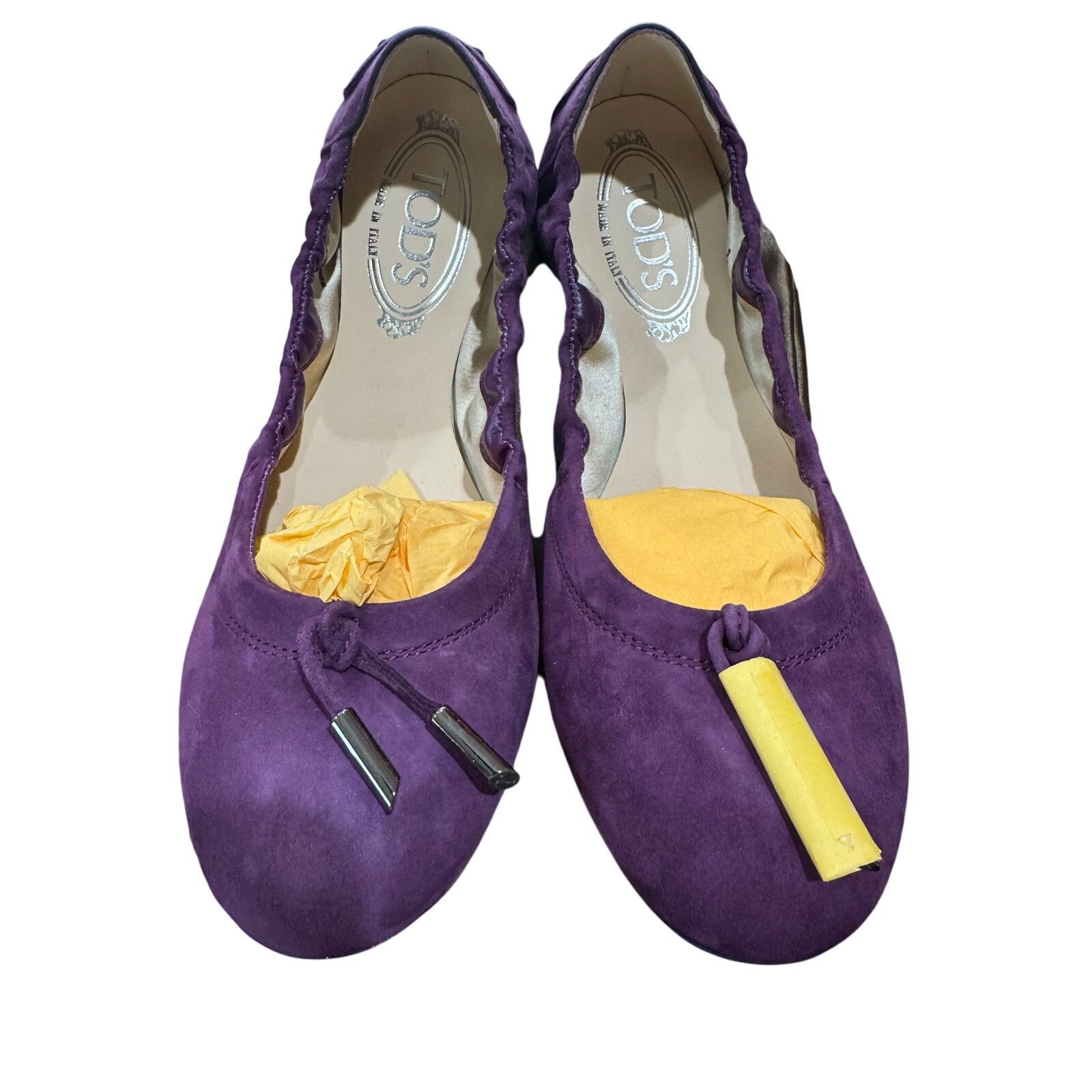 Tod's Tods Purple Suede Ballerina Dee Laccetto Ballet flats sz. 38 Size US 8 / IT 38 - 5 Thumbnail