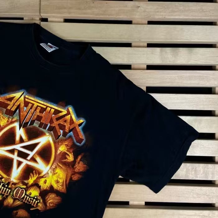 Band Tees × Vintage Mens Vintage T Shirt Anthrax Worship Music Tour 2012 Size M Size US M / EU 48-50 / 2 - 2 Thumbnail