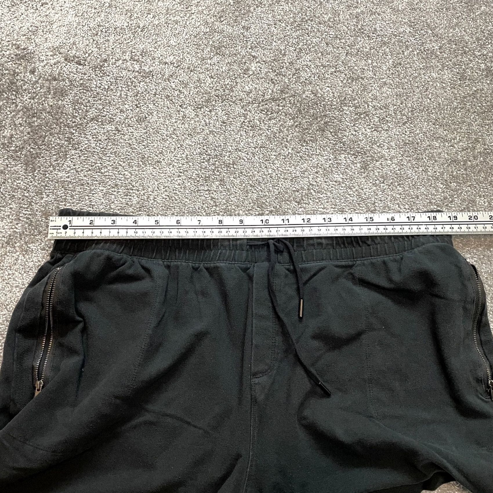 Vintage Unbranded Twill Shorts Womens XXl Black Sweat Zip Pockets Stretch Drawstring 4" Size 26" / US 2 / IT 38 - 5 Thumbnail