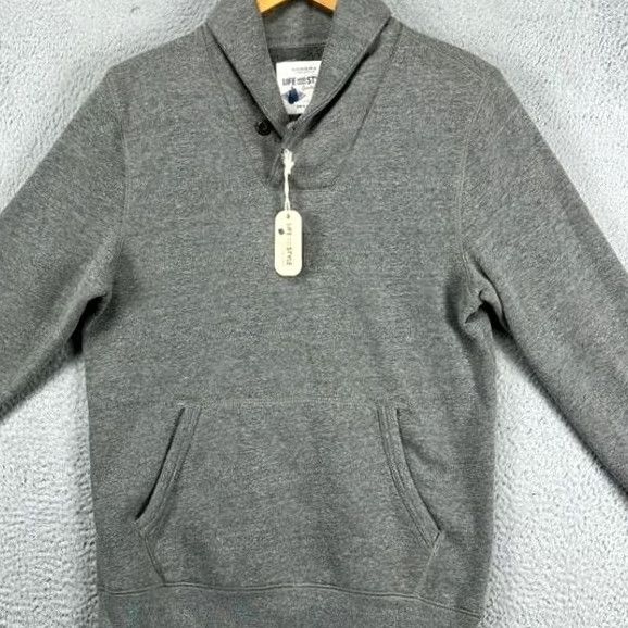 Vintage Sonoma Shawl-Neck Sweater Mens Small Gray Pullover Long Sleeve Pocket NEW Size US S / EU 44-46 / 1 - 3 Thumbnail
