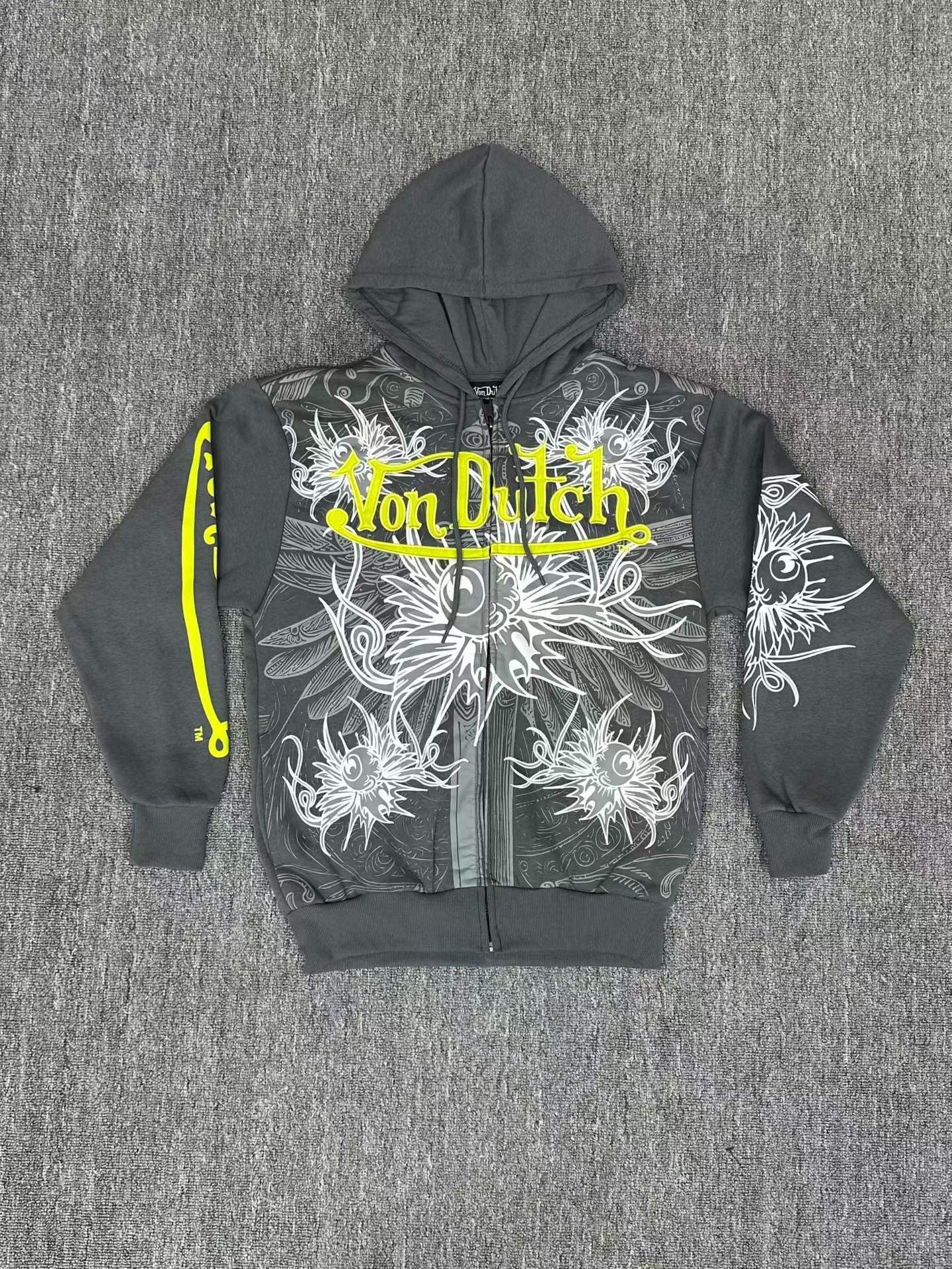 Von Dutch vondutch grunge style printed zipup hoodie Size US L / EU 52-54 / 3 - 1 Thumbnail