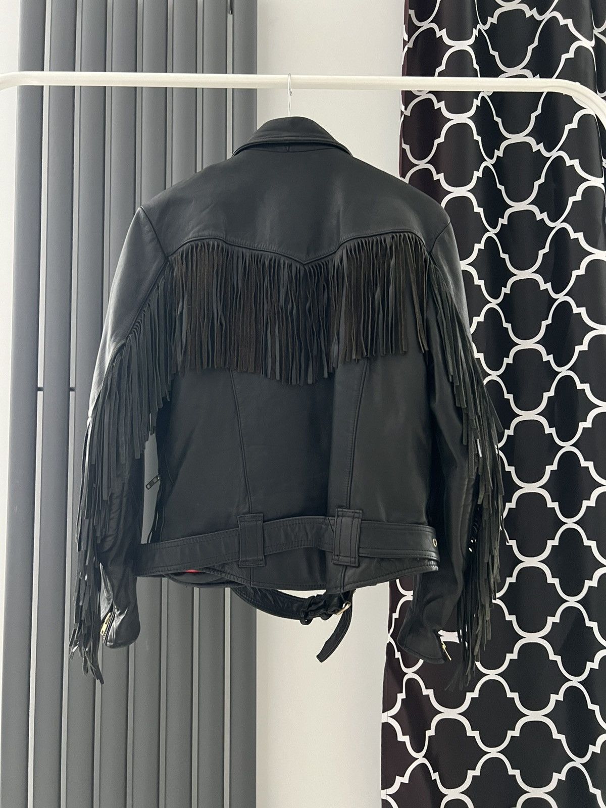 Vintage IXS Leather Fringe Motorcycle Jacket Black Vintage Biker M Size US M / EU 48-50 / 2 - 19 Thumbnail