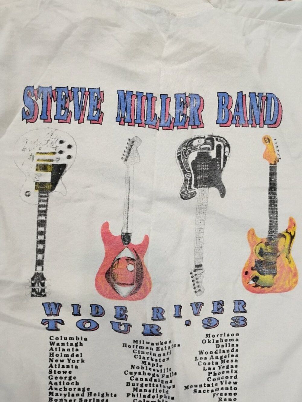 Band Tees Vintage Steve Miller Band Wide River Tour 1993 T-Shirt Size US XL / EU 56 / 4 - 5 Thumbnail