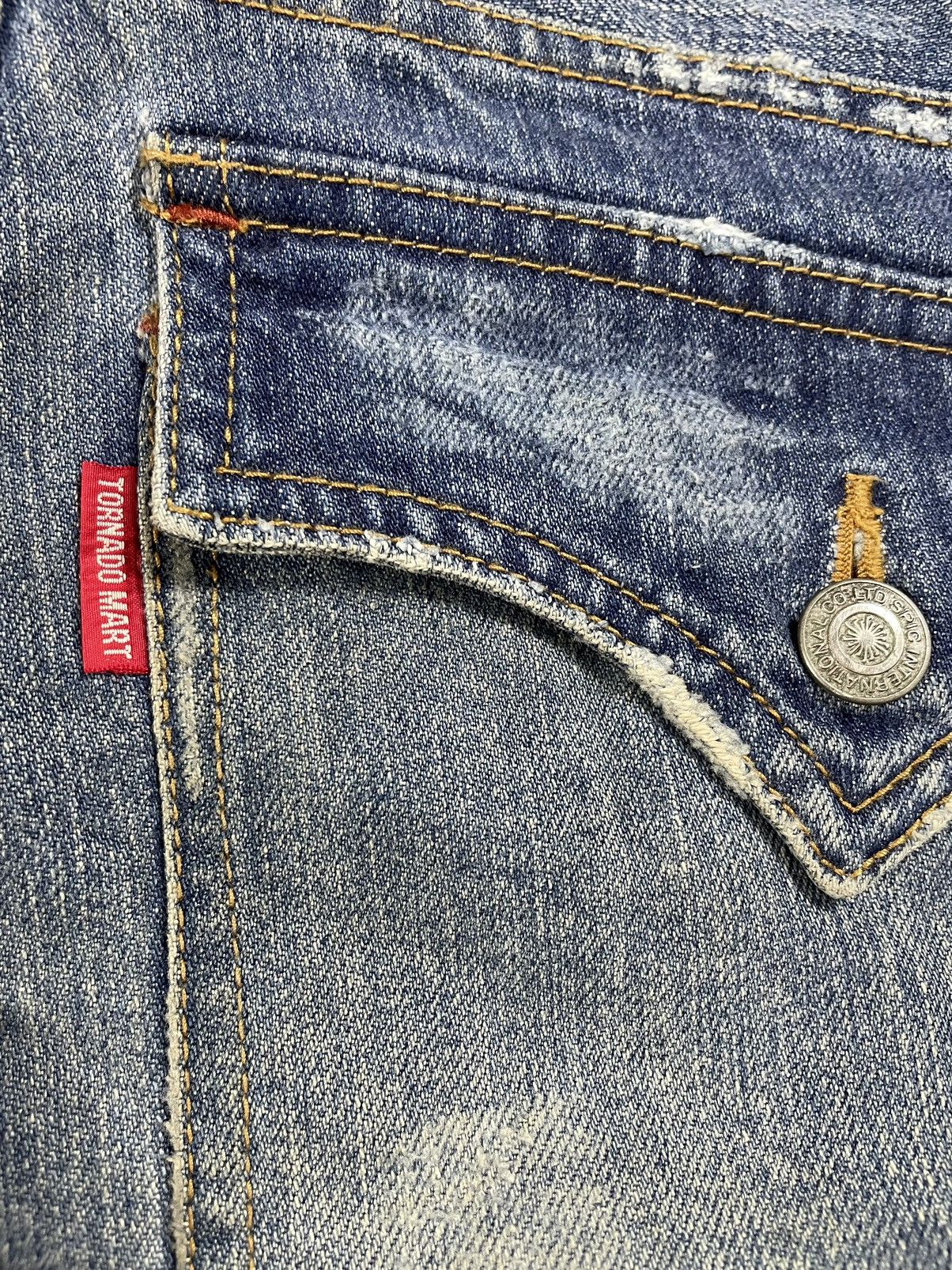 Japanese Brand Distressed Tornado Mart Flairs Cut Jeans Size US 32 / EU 48 - 11 Thumbnail