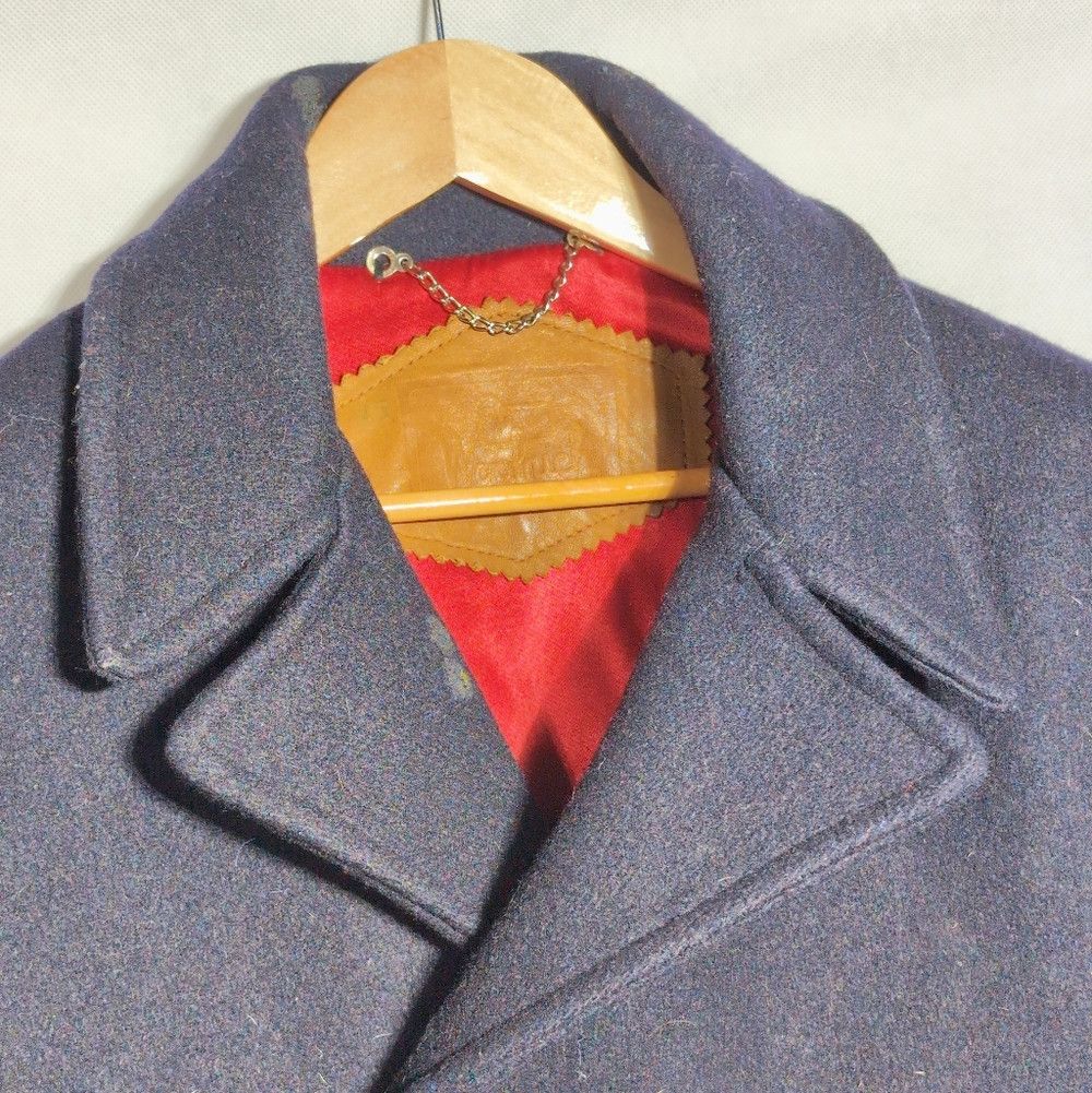 Woolrich Woolen Mills Vintage Woolrich Wool Men's Navy Peacoat Sz 40 Leather Tag Size US M / EU 48-50 / 2 - 2 Thumbnail