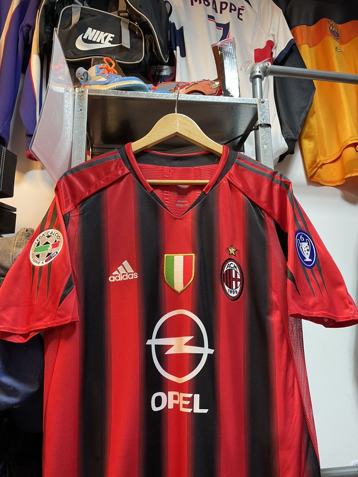 Adidas Vintage 2204-2005 AC Milan Home Kit KAKA 22 Size US L / EU 52-54 / 3 - 3 Thumbnail
