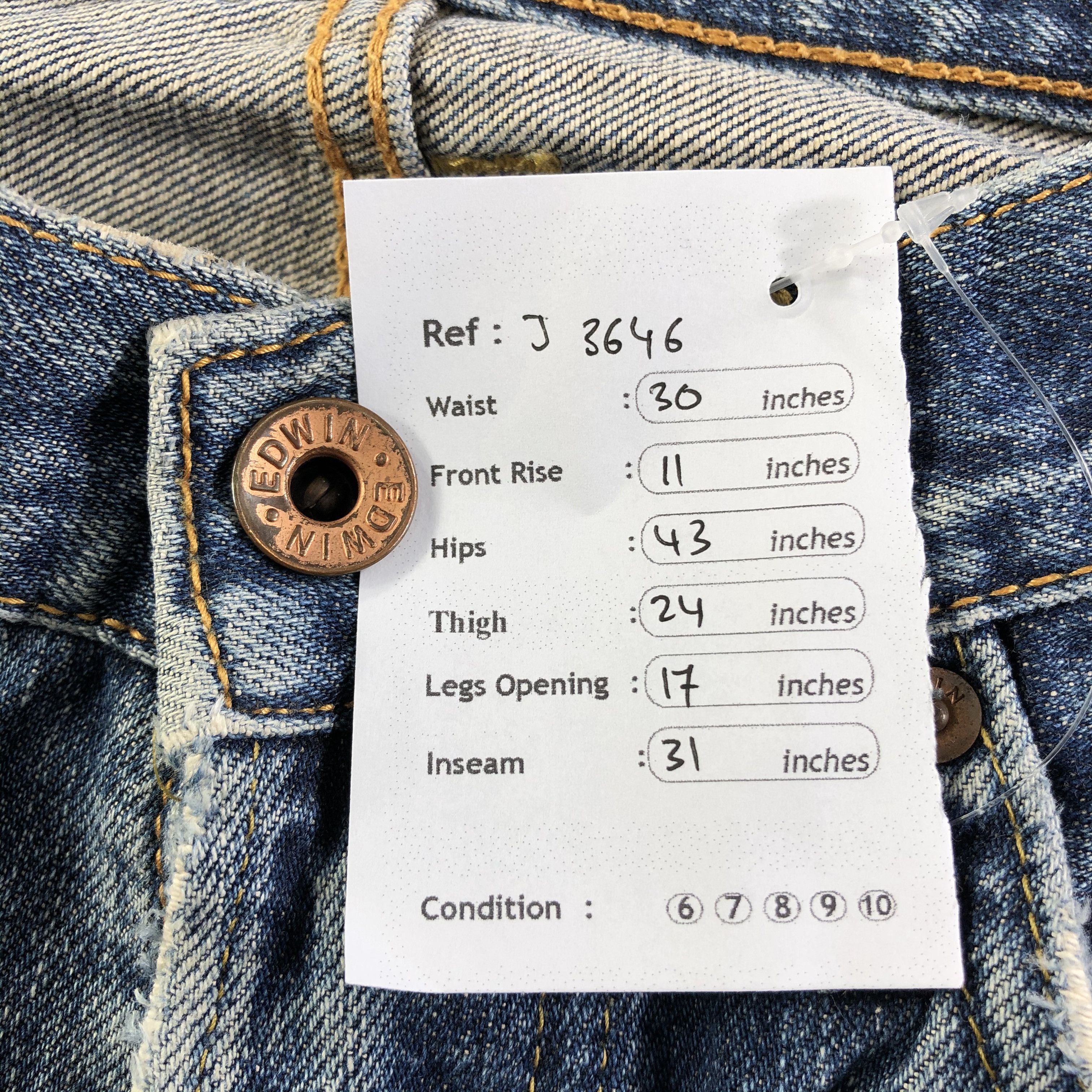 Edwin Vintage Edwin 505 Jeans-J3646 Size US 30 / EU 46 - 12 Thumbnail