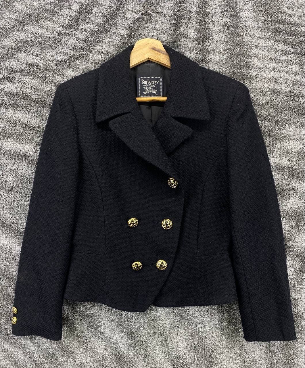 Burberry Vintage Burberry Double Breasted Coat Tweed Jacket Size S / US 4 / IT 40 - 1 Thumbnail