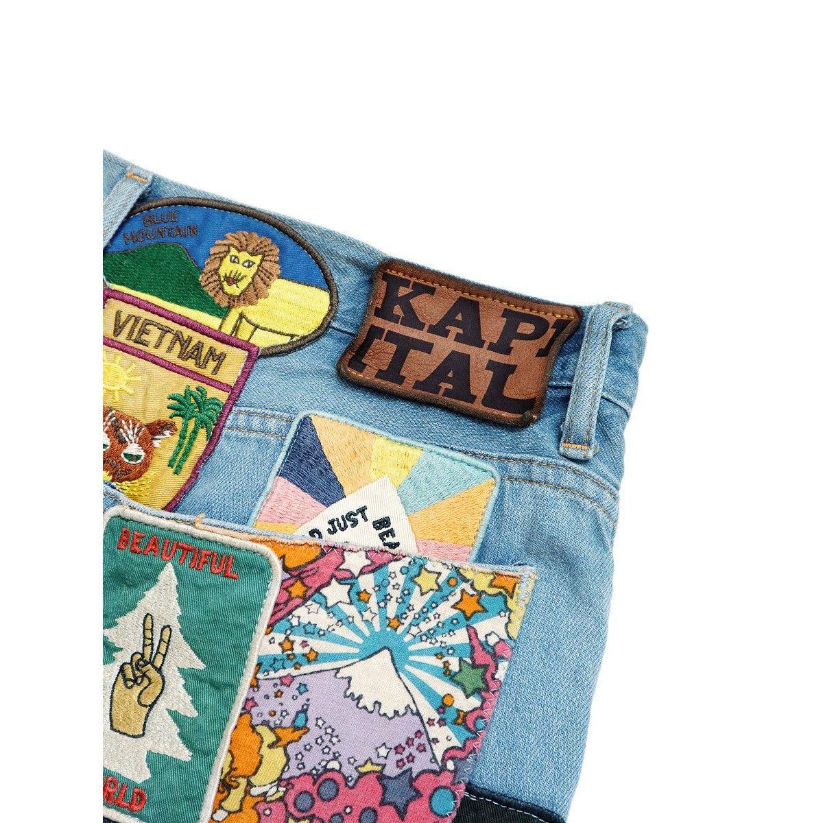 Kapital Kapital 12.5oz Denim 5P Rat Flare Pants (BEAUTIFUL WORLD) Size US 32 / EU 48 - 8 Thumbnail