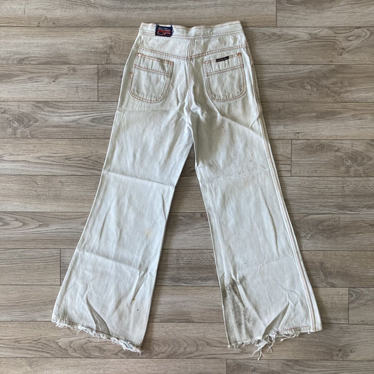 Other 1970s white denim braxton flared jeans Size 26" / US 2 / IT 38 - 12 Thumbnail