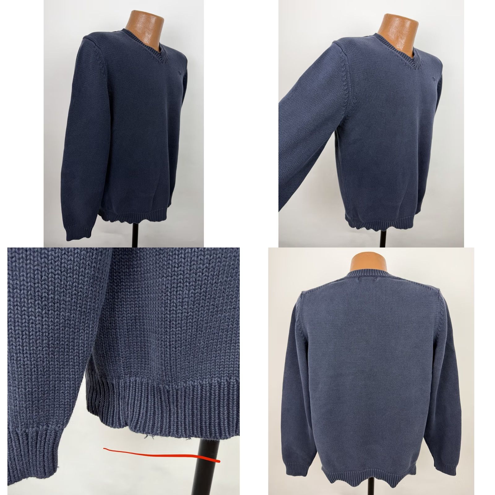 Eddie Bauer VINTAGE Eddie Bauer Sweater Mens Large Tall LT Navy Blue V-Neck Pullover Knit Size US L / EU 52-54 / 3 - 8 Thumbnail