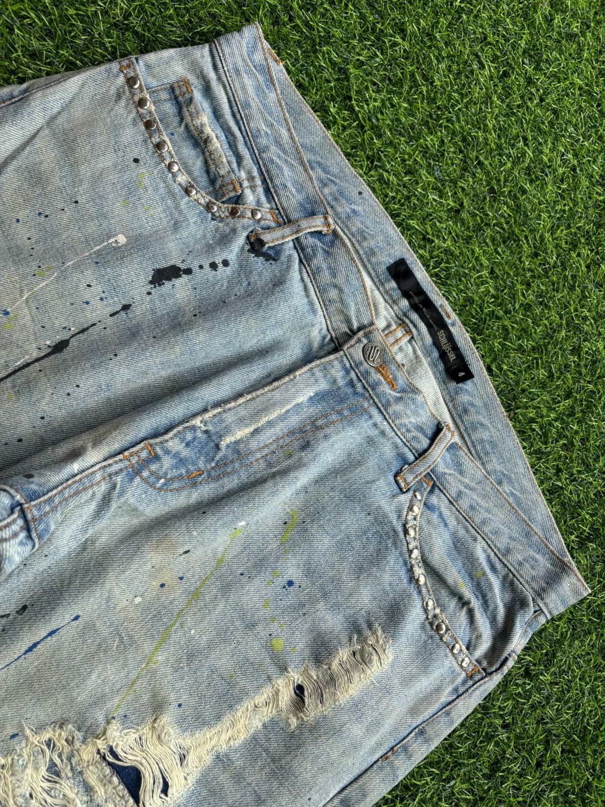 If Six Was Nine Flare Schlussel Distressed Ifsixwasnine Style Jeans Size US 35 - 8 Thumbnail