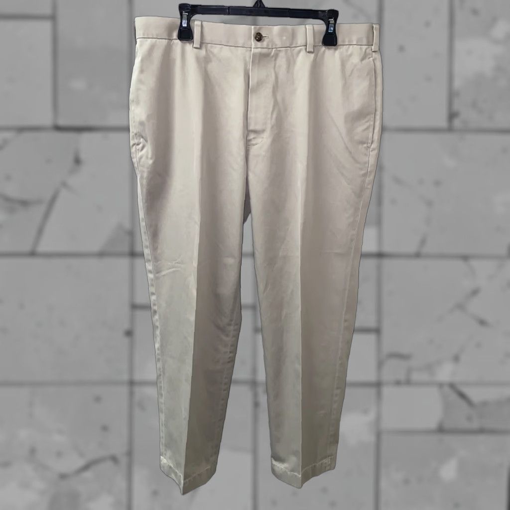 Brooks Brothers Brooks Brothers Dress Pants 346 Mens Light Beige Pleated Regular Inseam 30 Size 37 X 30 Beige Mens Pants Size US 37 - 1 Thumbnail