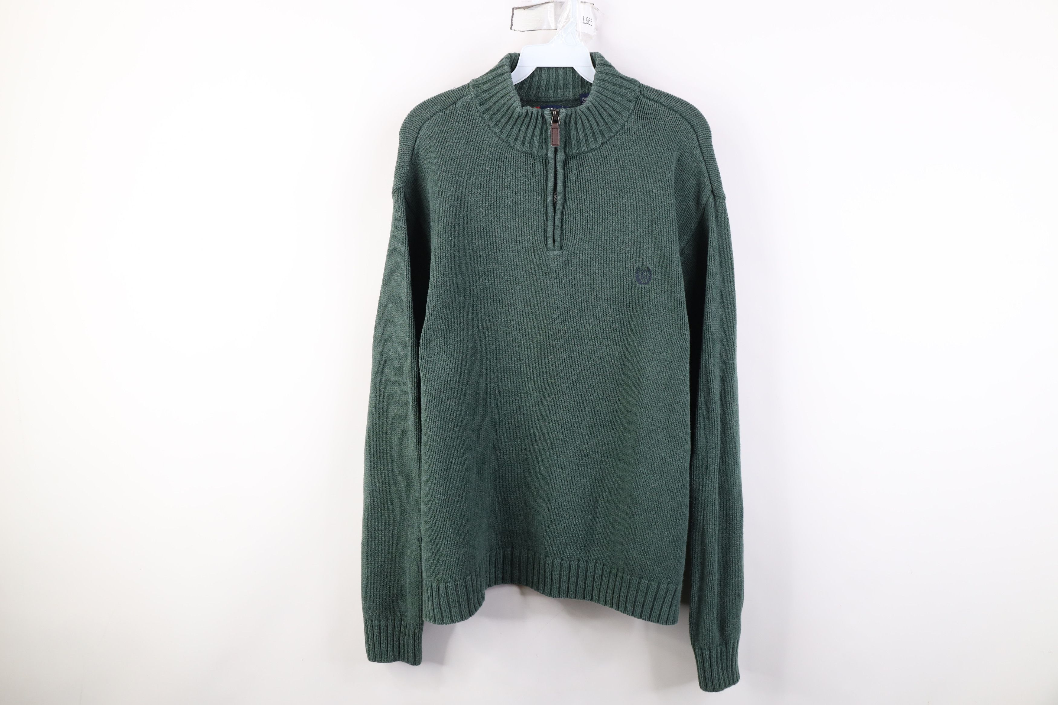 Chaps Vintage Y2K Chaps Ribbed Knit 1/4 Half Zip Sweater Green Size US XXL / EU 58 / 5 - 1 Thumbnail