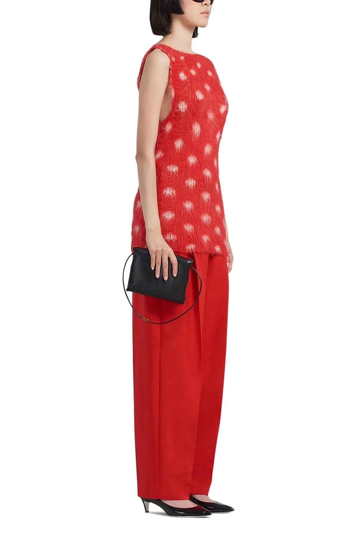 Marni o1w1db10824 Kitted Top in Red Size M / US 6-8 / IT 42-44 - 4 Thumbnail