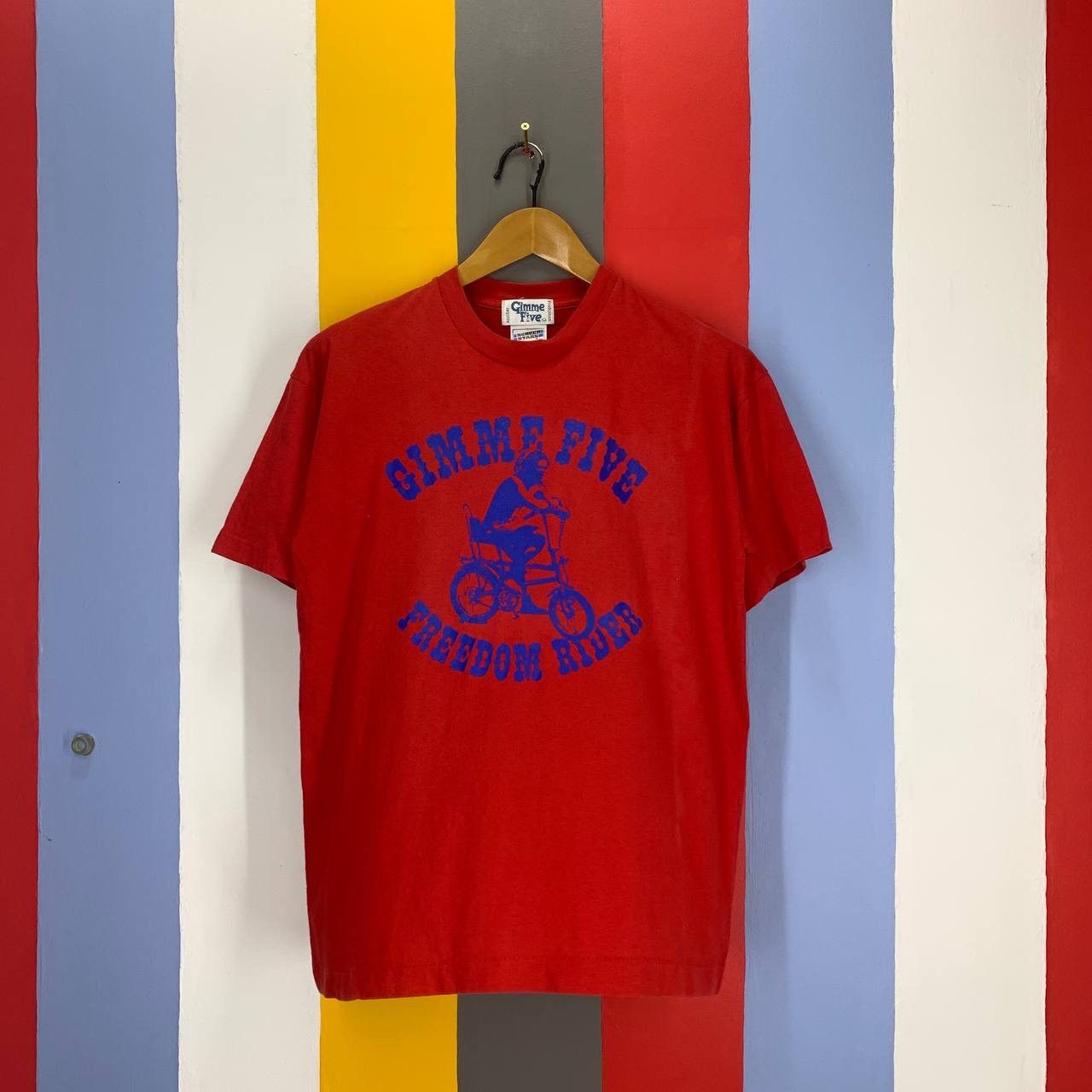 Gimme Five 90s Vintage GIMME FIVE Freedom Rider T Shirt #2437/AJ Size US M / EU 48-50 / 2 - 1 Thumbnail