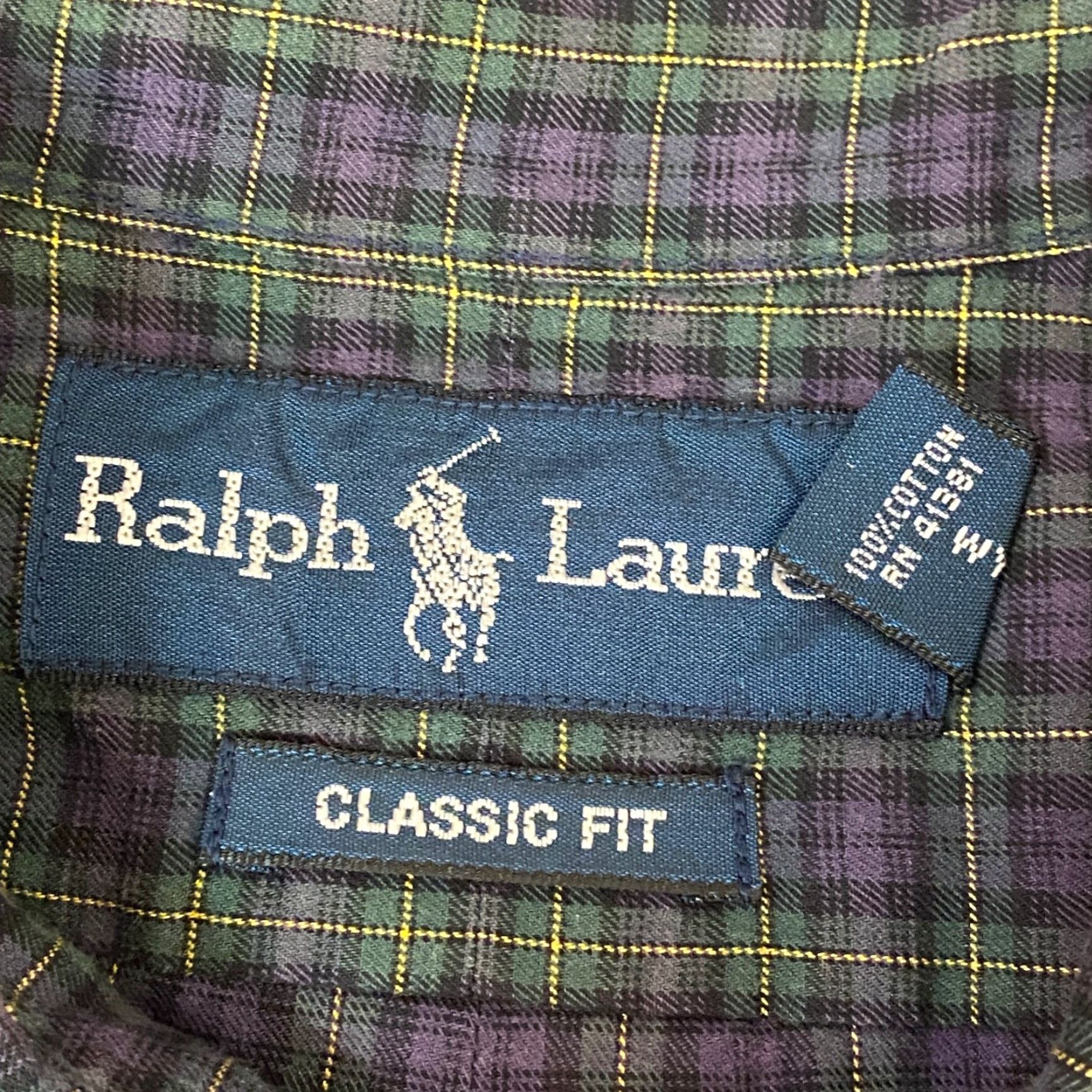 Ralph Lauren Ralph Lauren Shirt Mens XL Green Purple Tartan Plaid Classic Fit Button-Down Collar Button-Up Pocketed Multicolor Cotton Woven Logo Size US XL / EU 56 / 4 - 3 Thumbnail