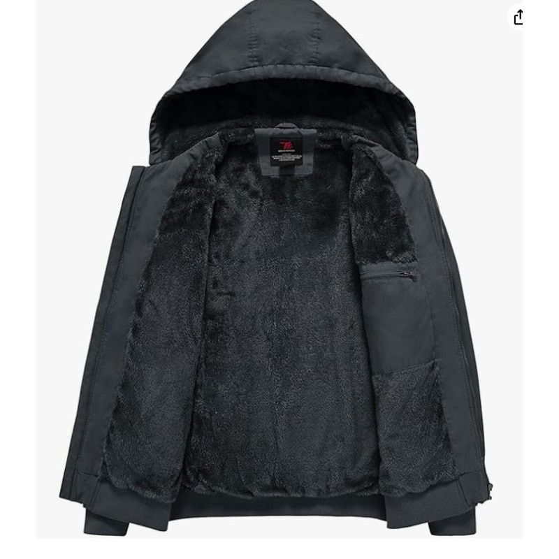The Unbranded Brand Mens Iron Gray FlannelLined Coat Thick with 4 Pockets 2XL Size US XL / EU 56 / 4 - 2 Thumbnail